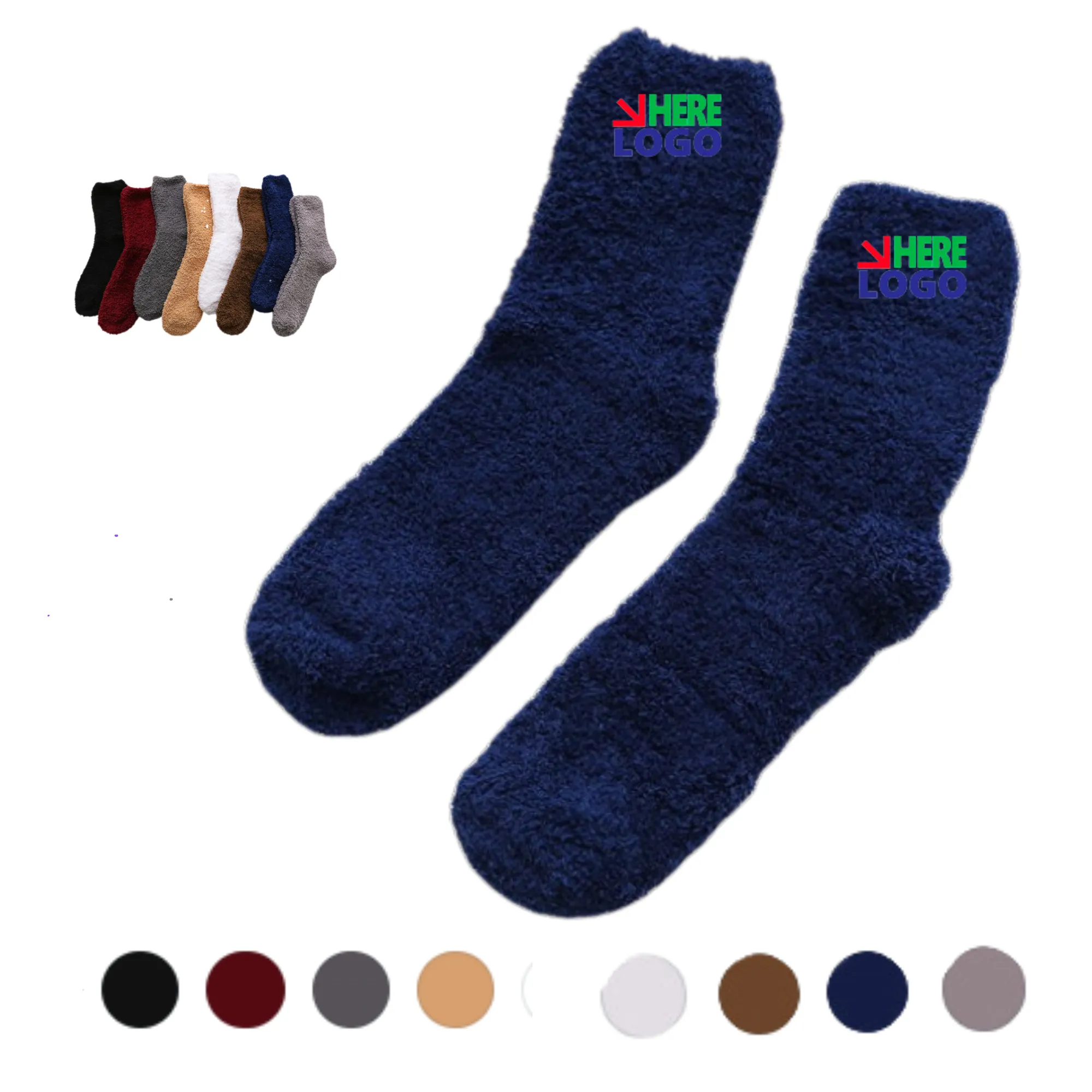 Winter Custom Fuzzy Feet Socks 7