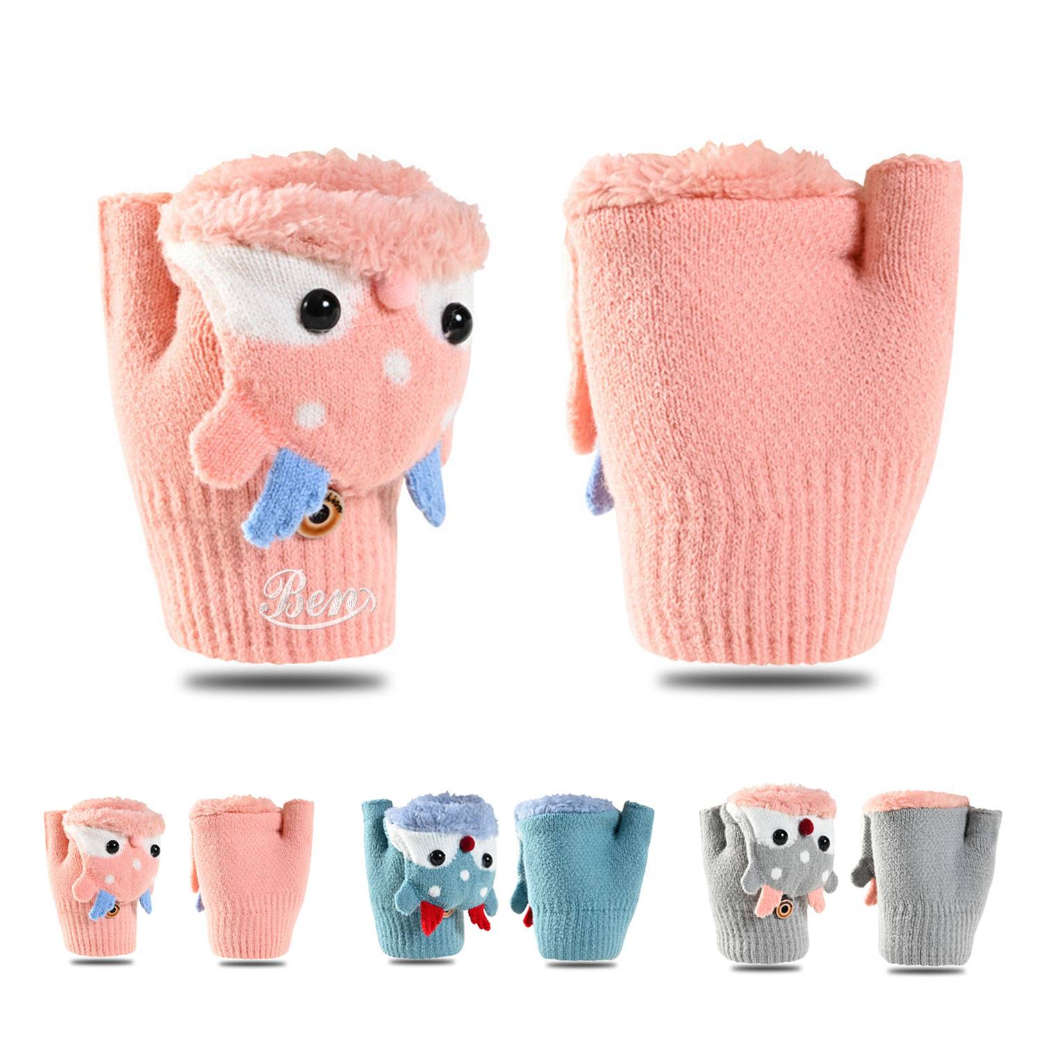 Children's Outdoor Flip-Top Warm Gloves 10