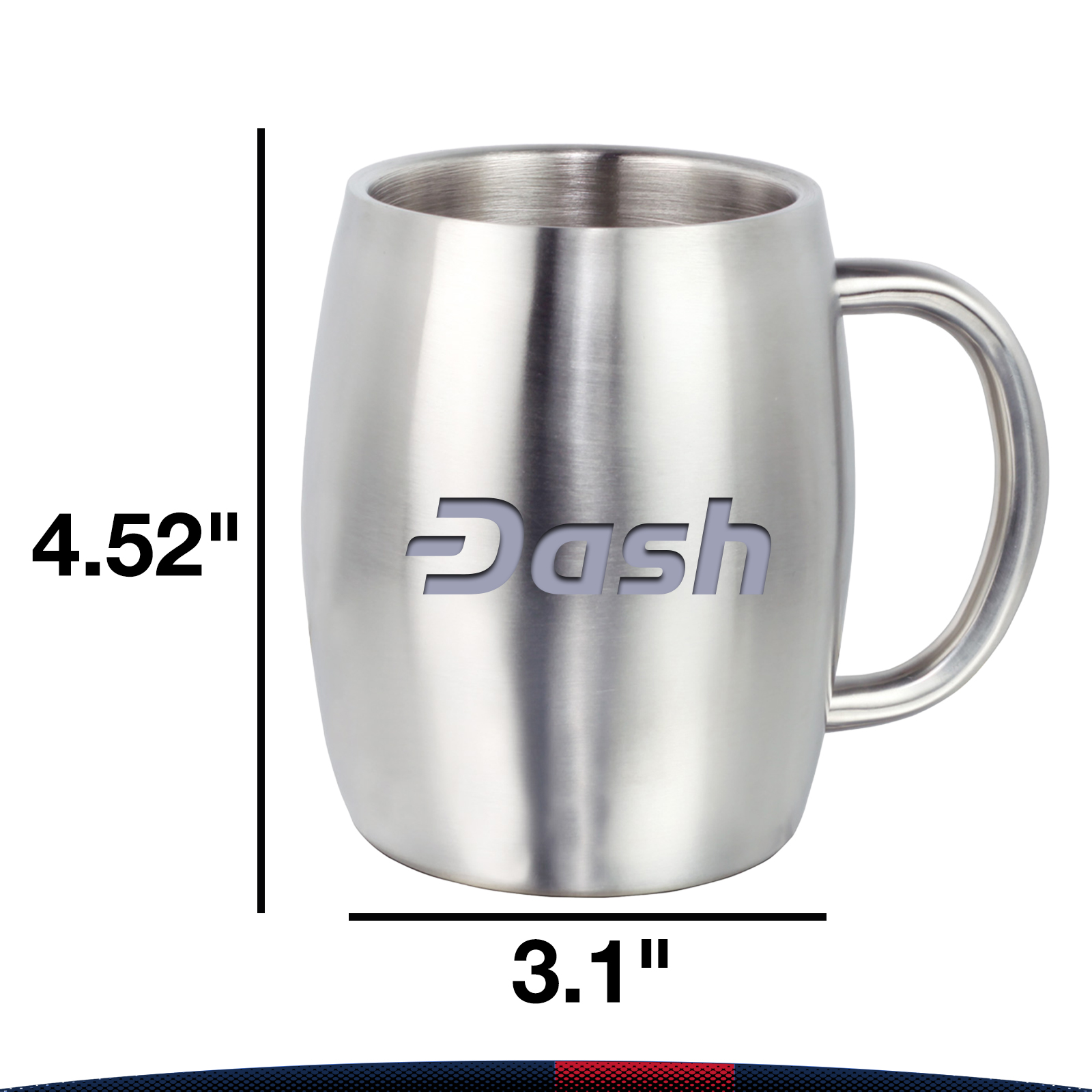 14 oz Stainless Steel Water Mugs with Handles 5