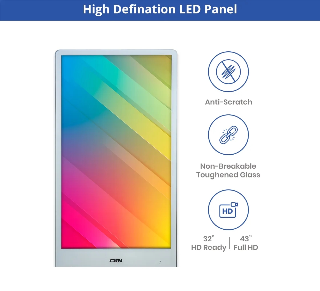Portable LED Wall Mount Digital Display Signage 32Inch 5