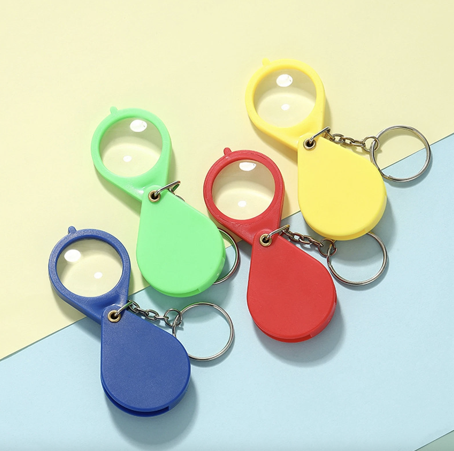 Custom Mini Folding Magnifier Keychain 1