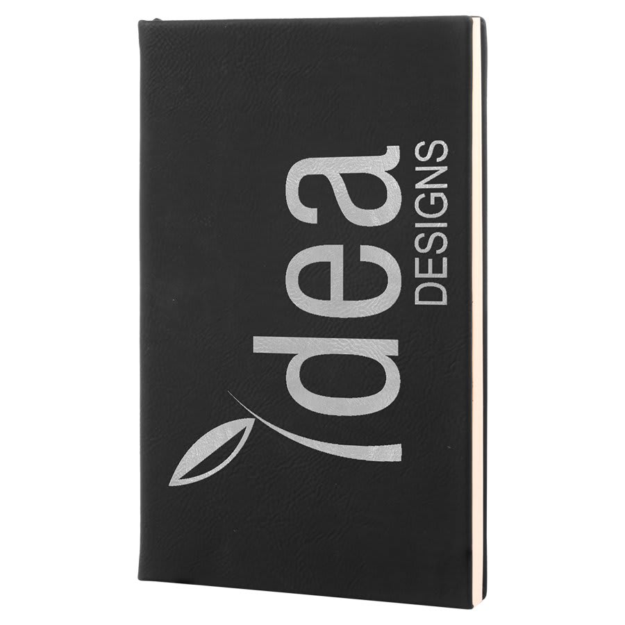 5.25" X 8.25" Laserable Leatherette Journal With Lined Notepad 20