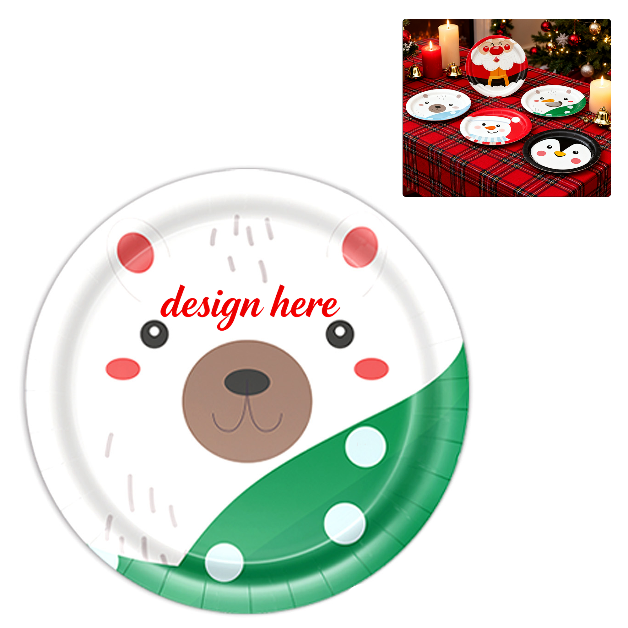 Dinner Size Paper Plates Holiday Collection 2