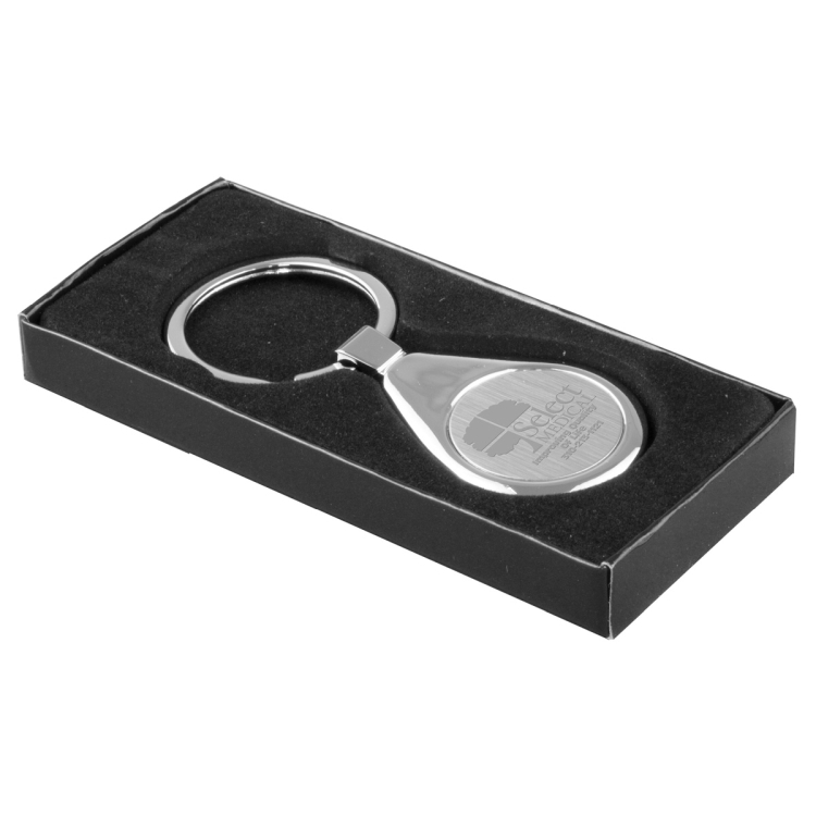 "Raindrop" Economy Laser Engraved Metal Key Holder 1