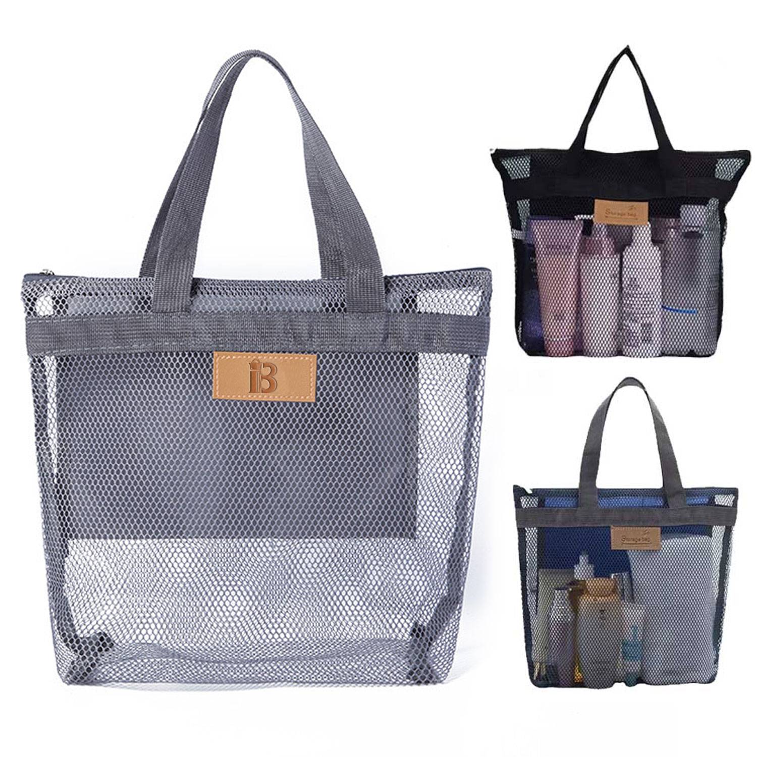 Swim & Travel Organizer Mesh Zipper Beach Tote Bag