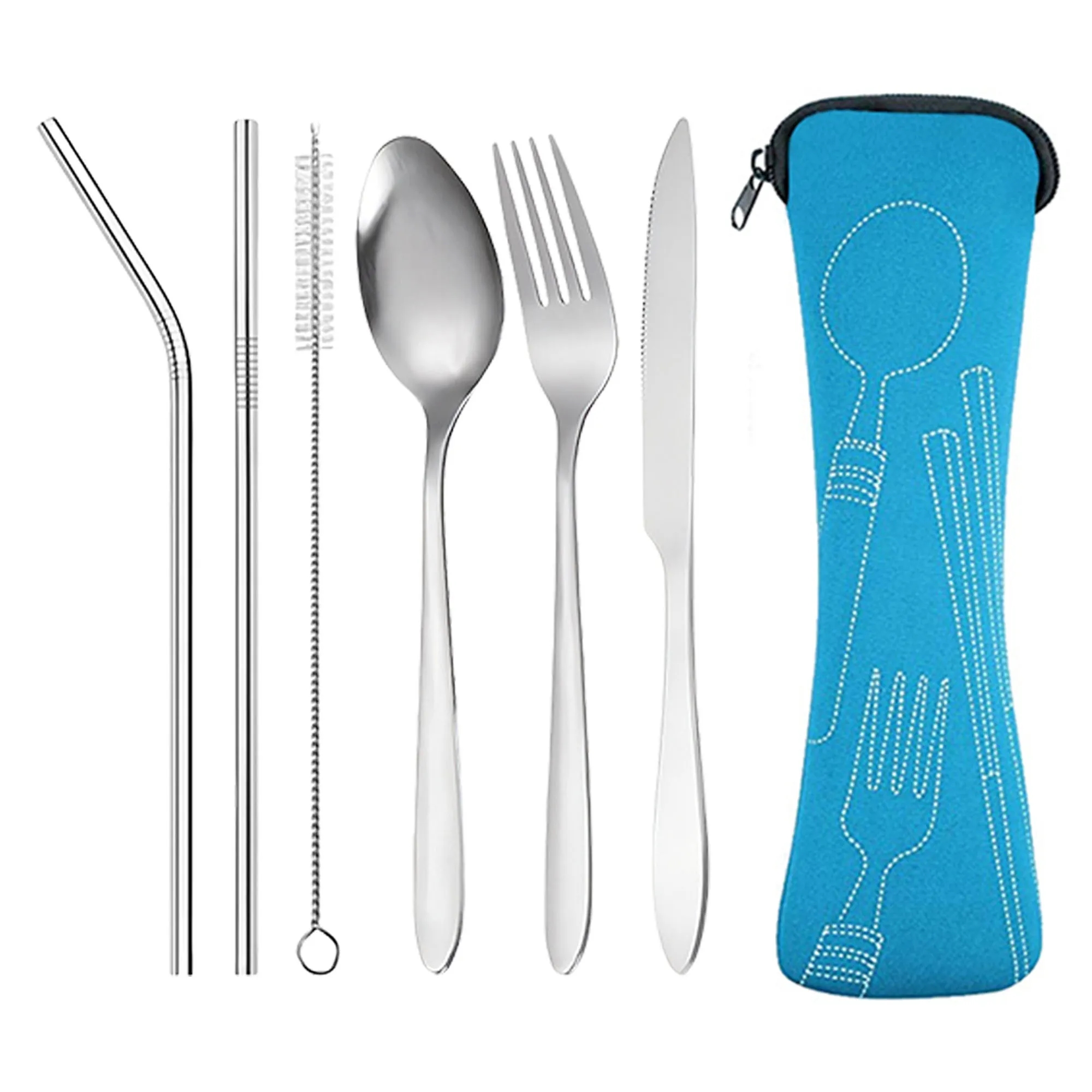 Reusable Travel Cutlery Flatware Set 5
