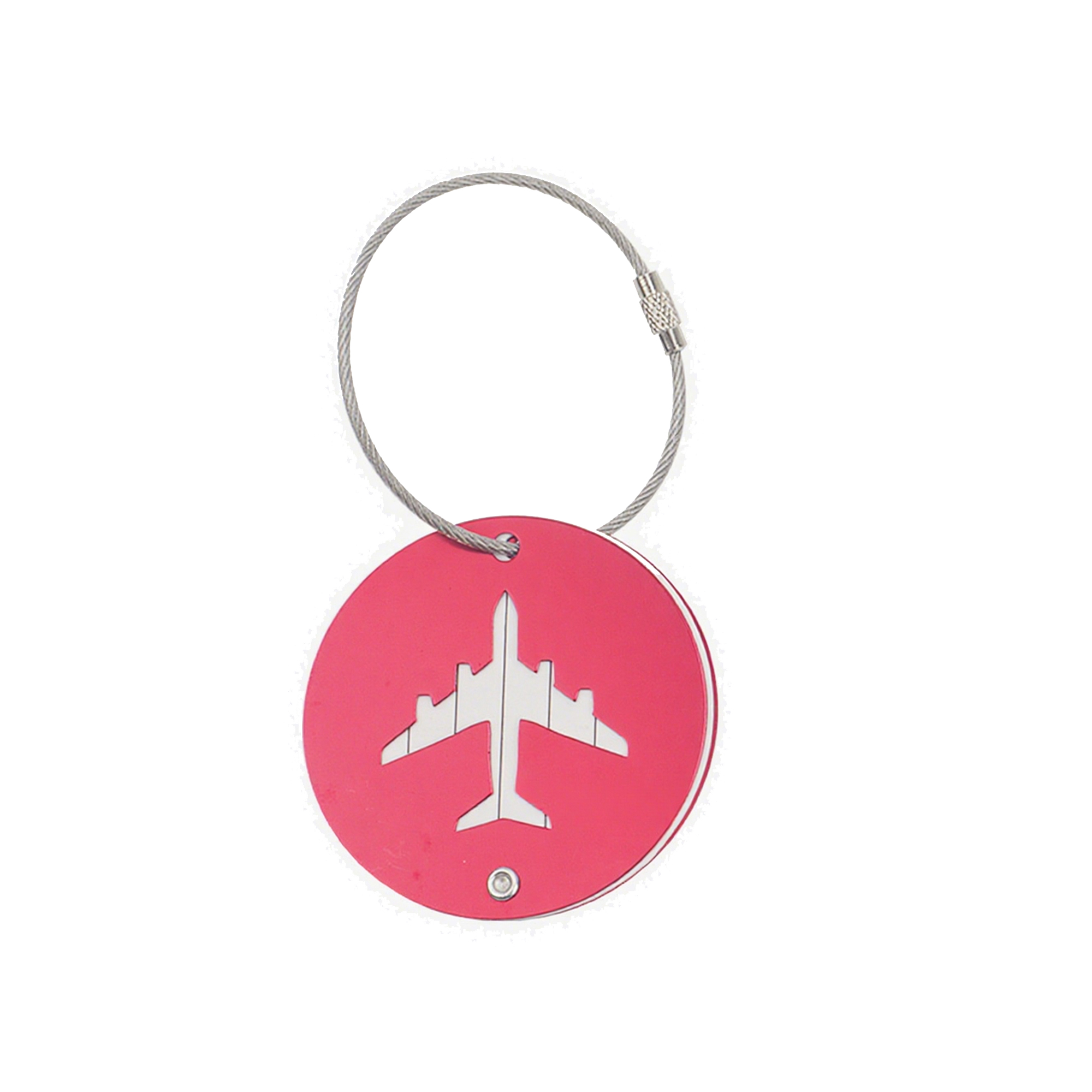 Round Aluminum Alloy Luggage Identification Tag 2.36" 6