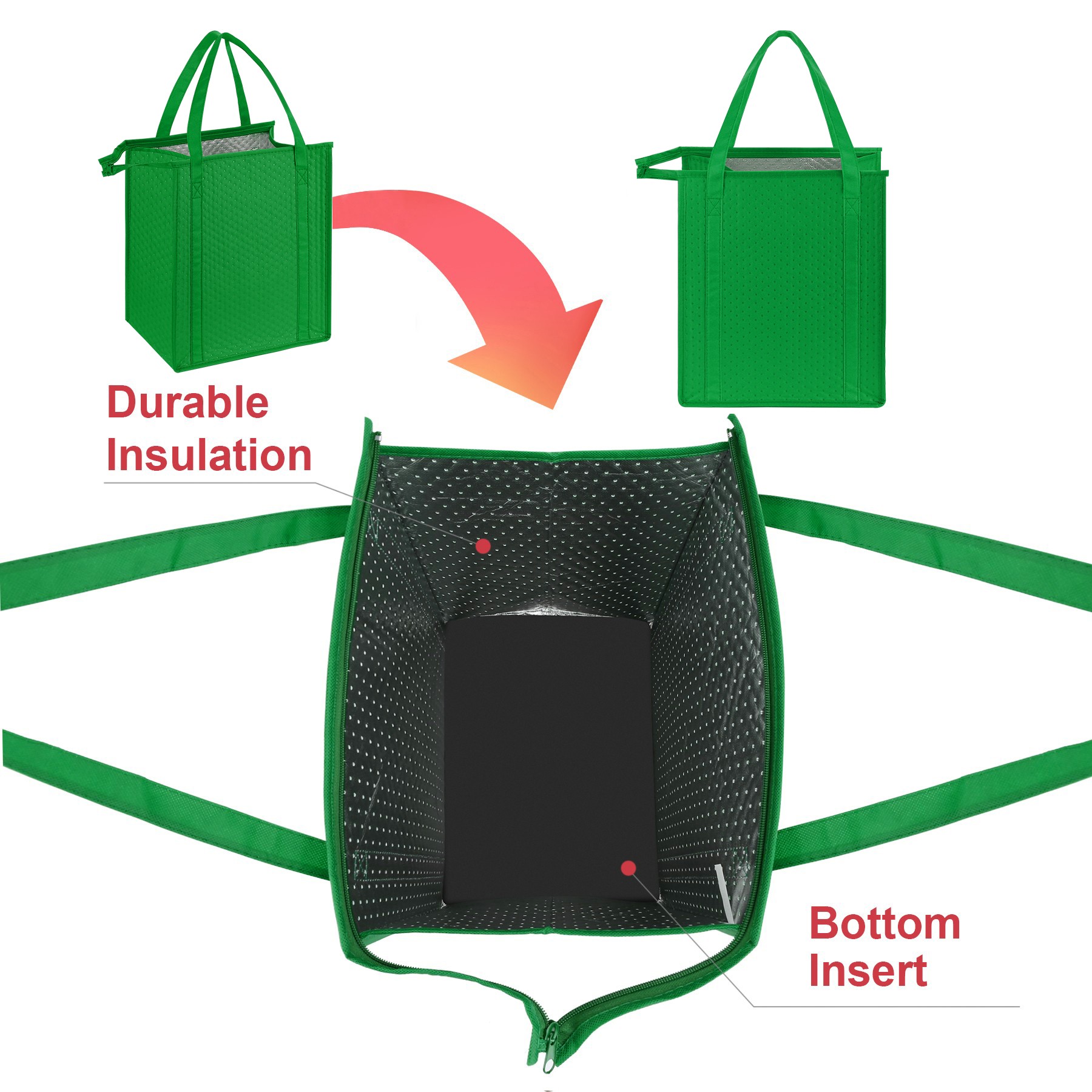 Custom Thermal Non-Woven Grocery Cooler Bag 11