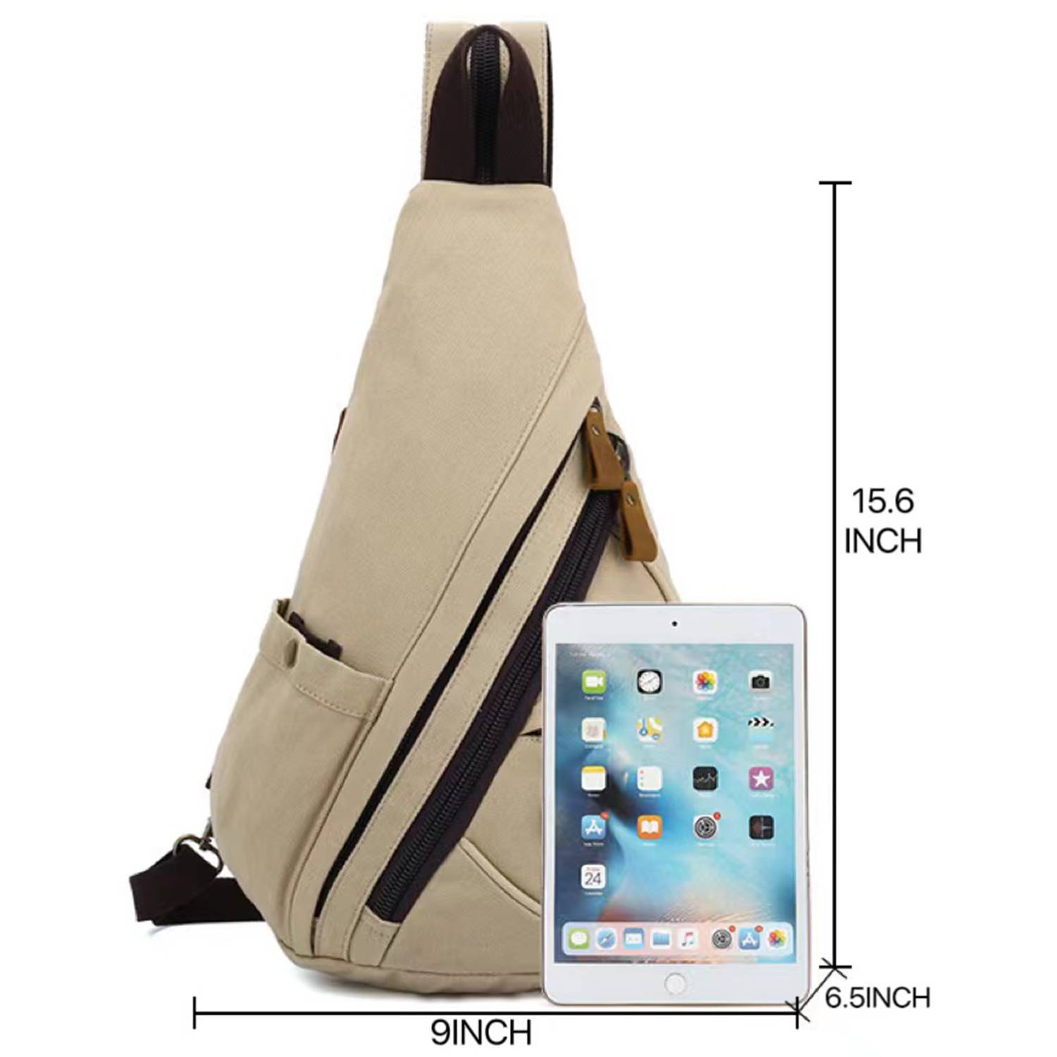 Canvas Small Crossbody Backpack Casual Daypack for Men Women 13