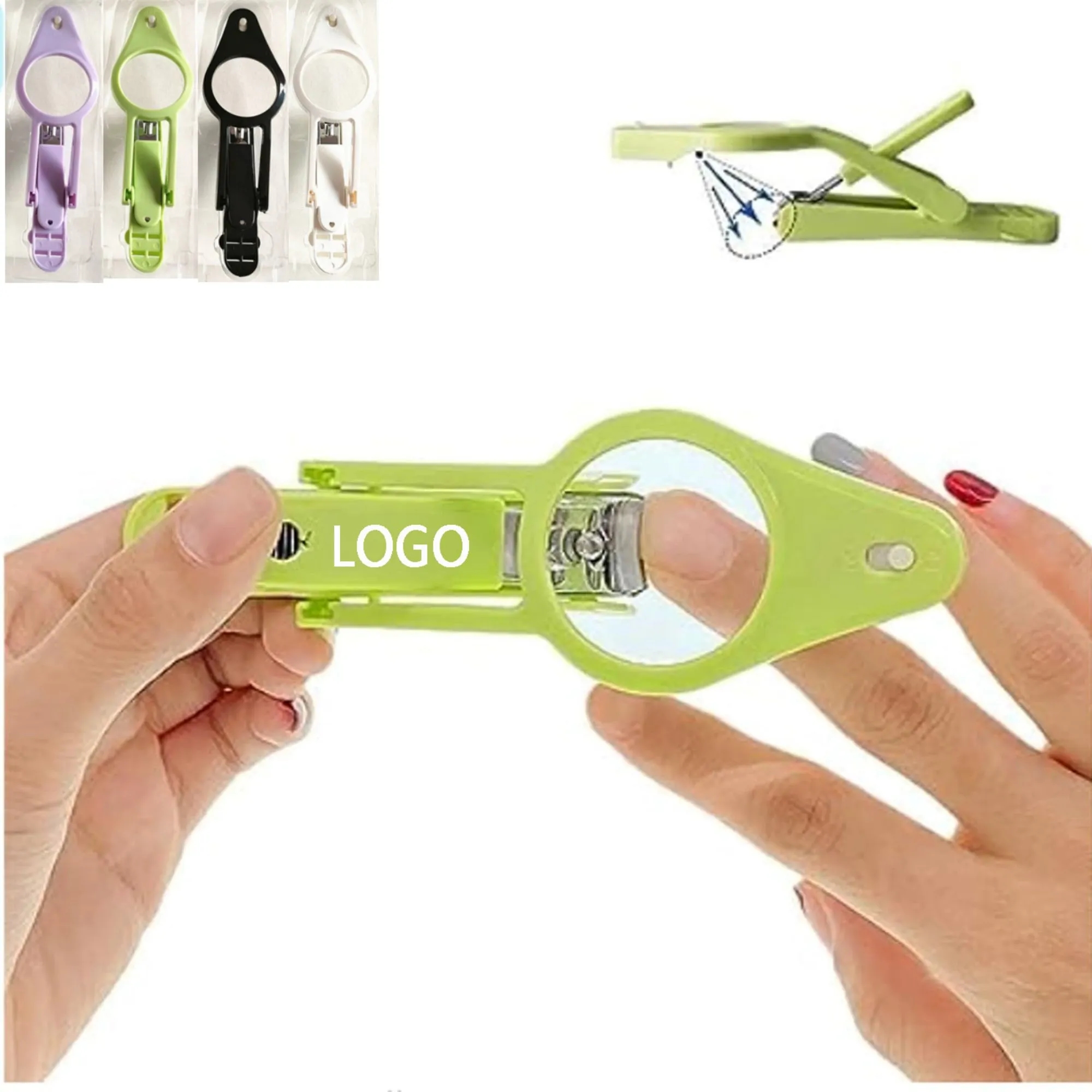 Nail Clipper with Magnifying Glass and LED Light 2