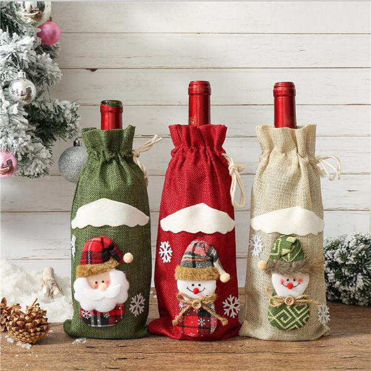 Christmas Wine Bottle bag 3