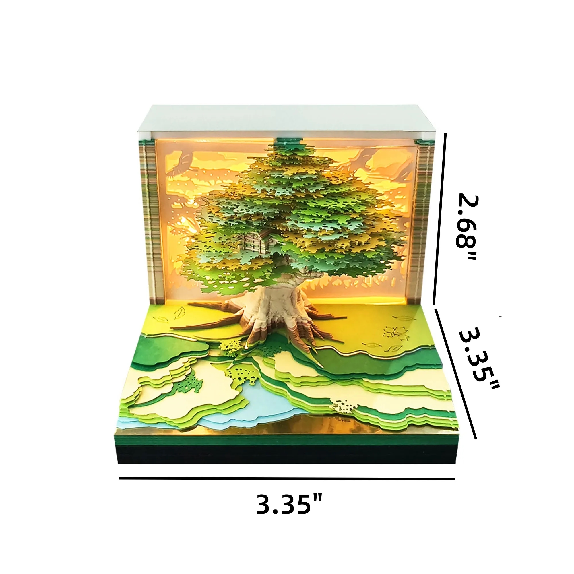 Creative 3D Paper Carving Notepad Novel Ornament 2