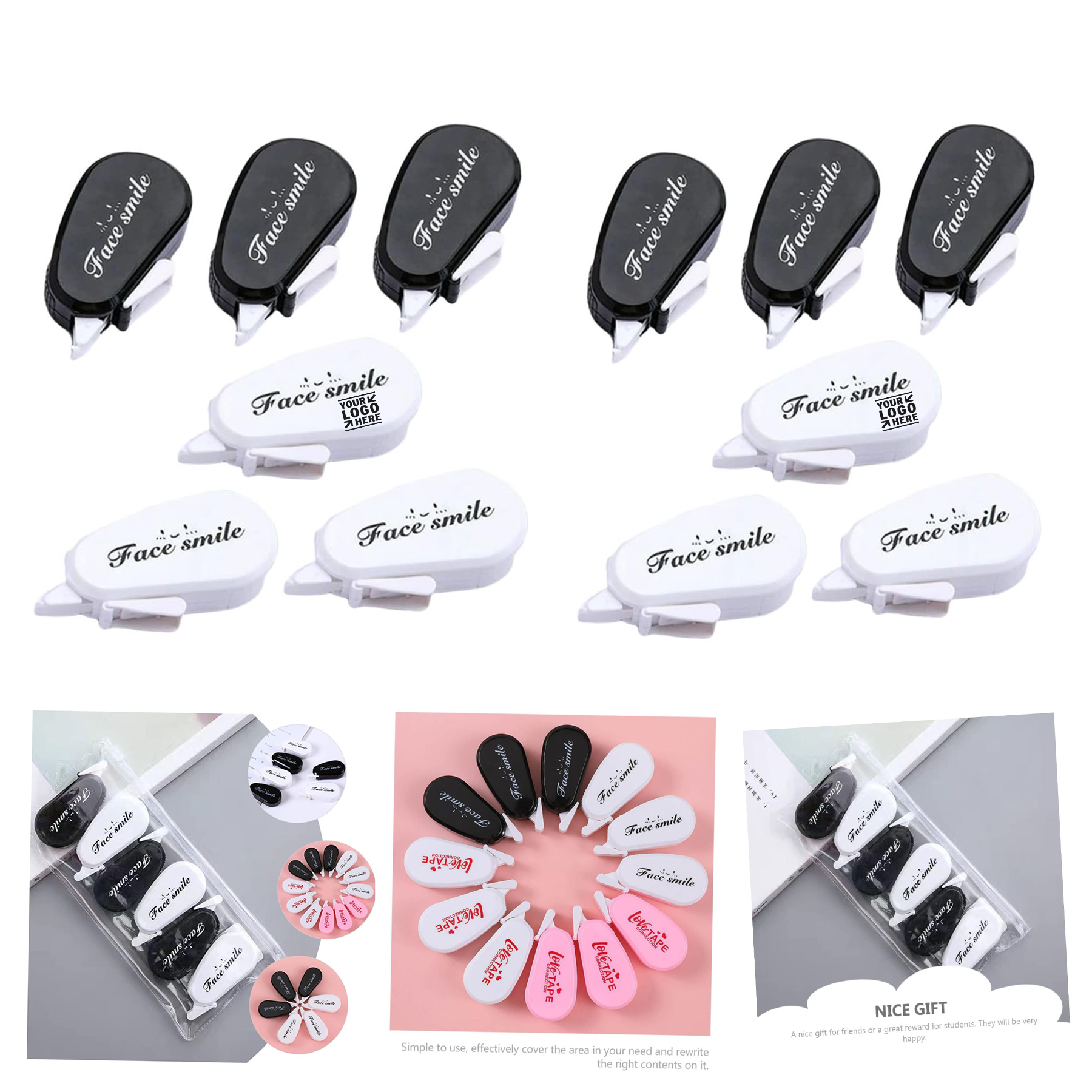 School Mildliners White Out Pen Portable Wipe Out Instant Correction Tape 1