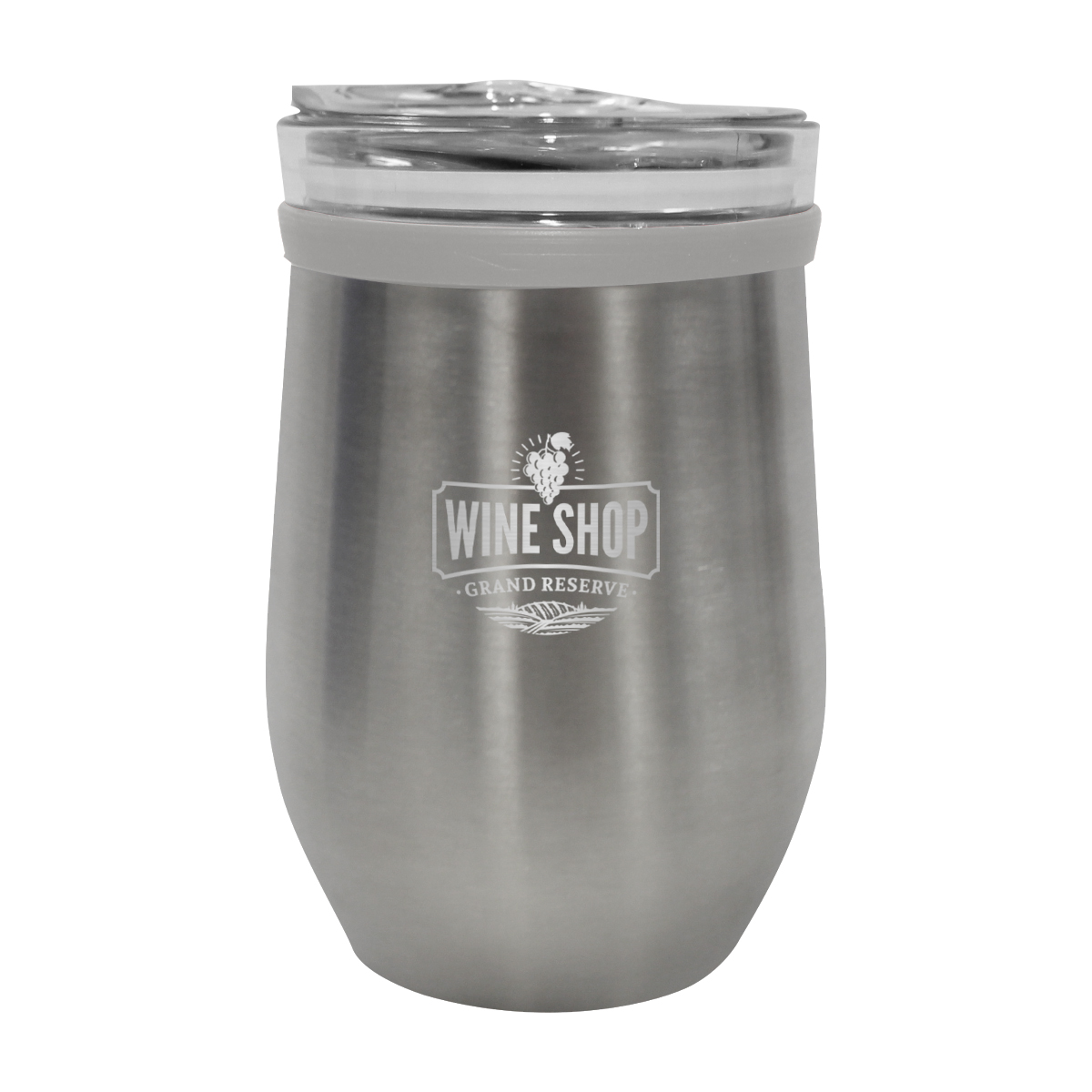 8 Oz. Glass And Stainless Steel Wine Tumbler 10