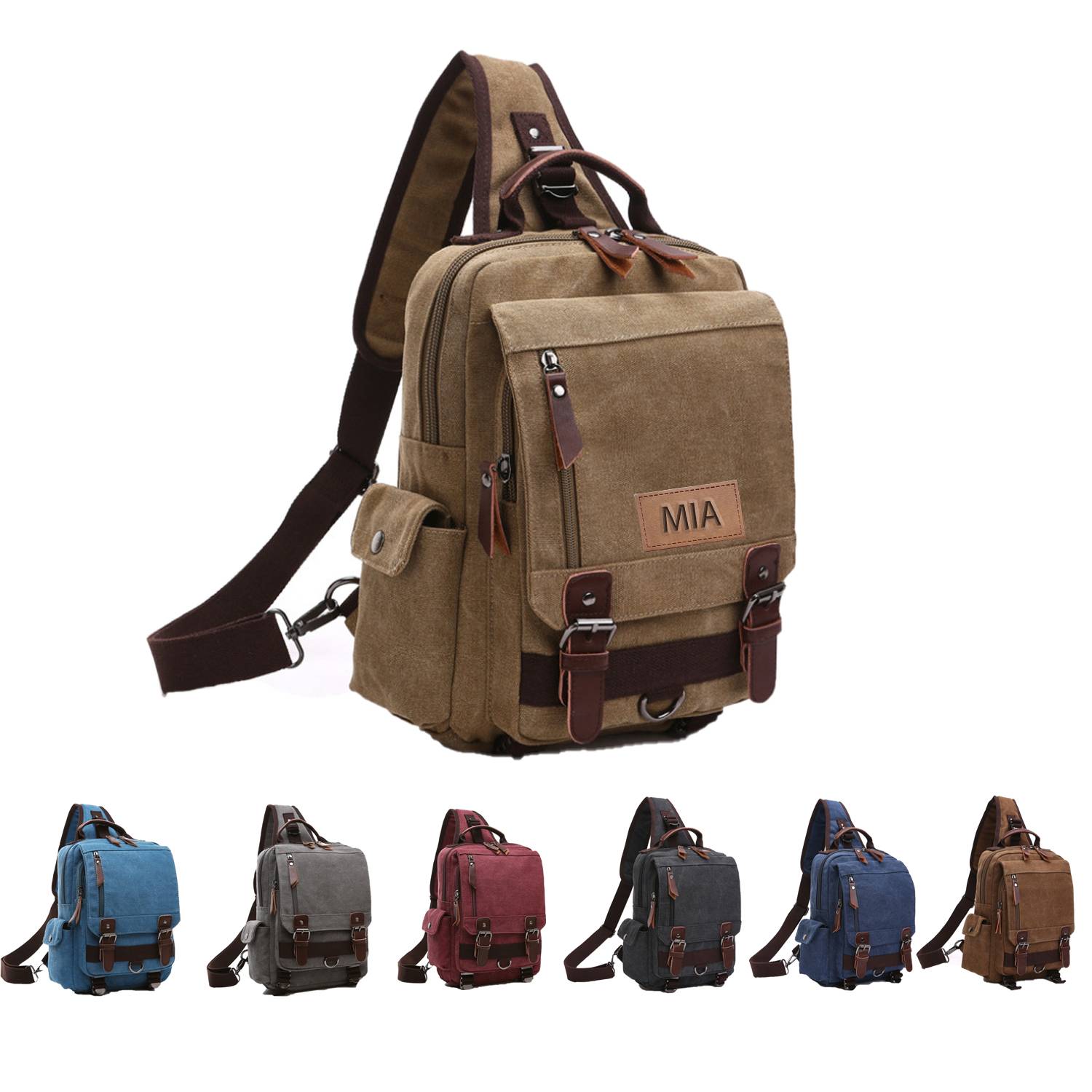 Canvas Shoulder Backpack 4