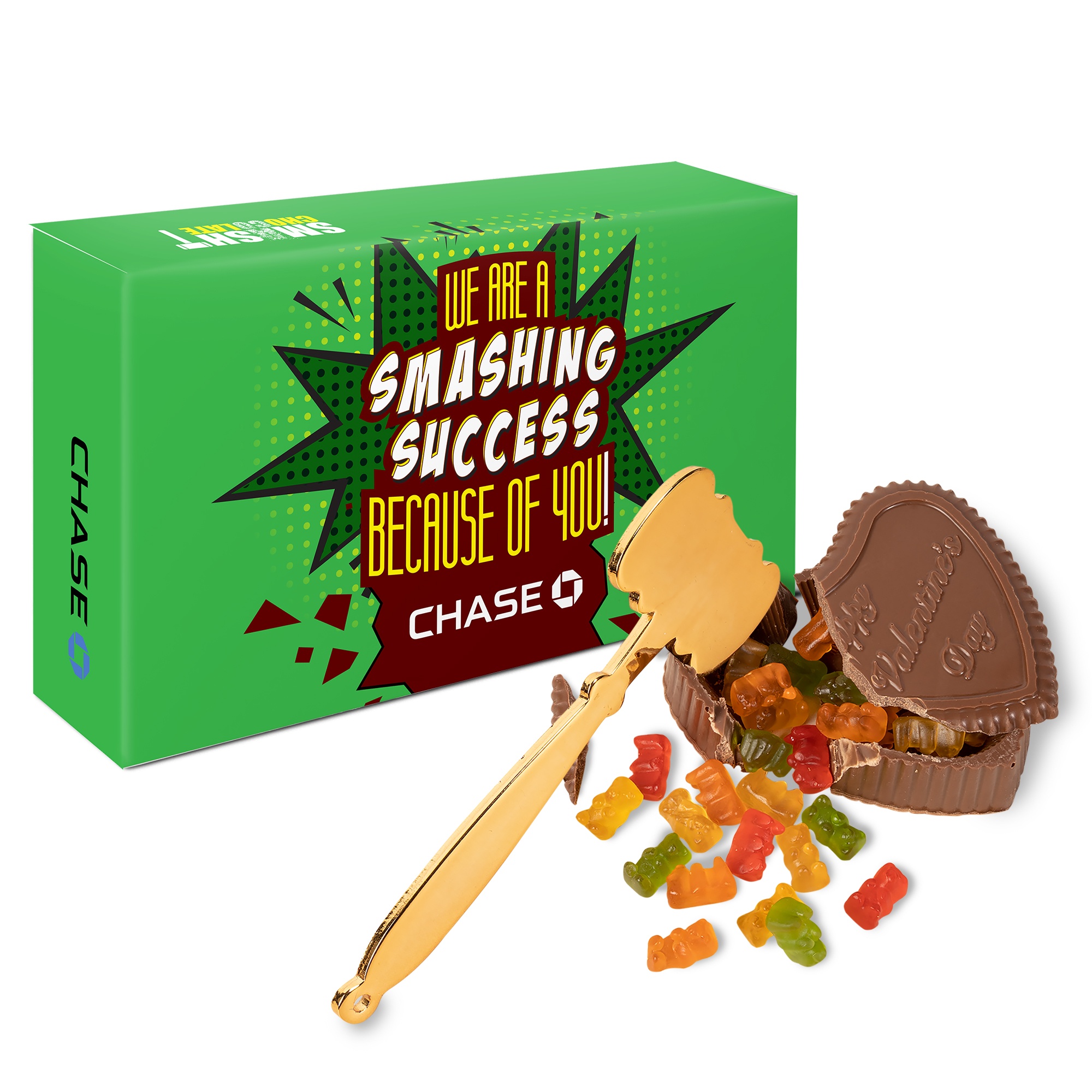 Smash Chocolate Heart with Gummy Bears 2