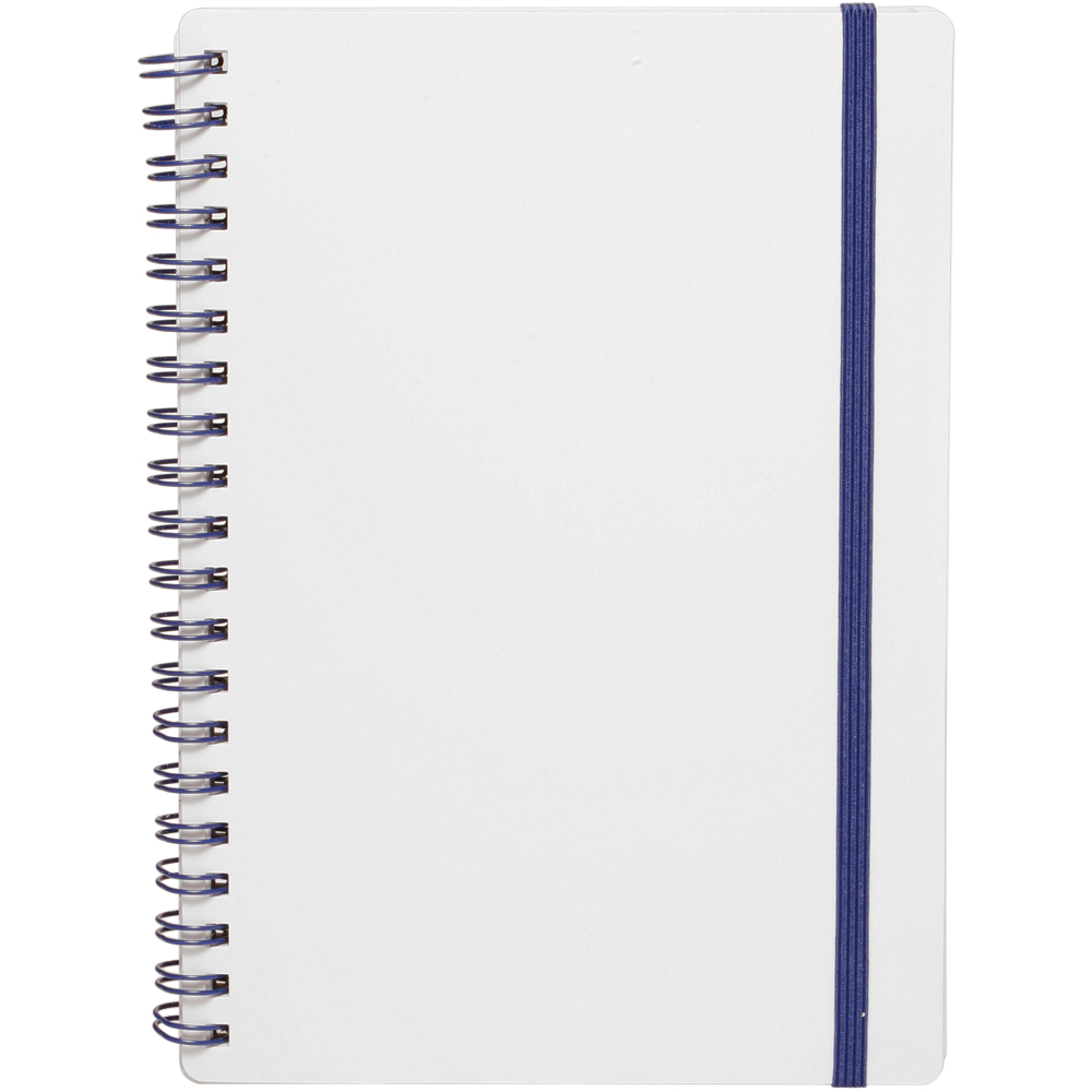 White Spiral Notebooks with Elastic Band 10
