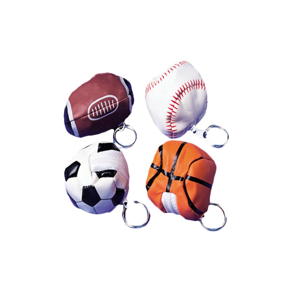 Sports Ball Pouch Keychains - Assorted 2