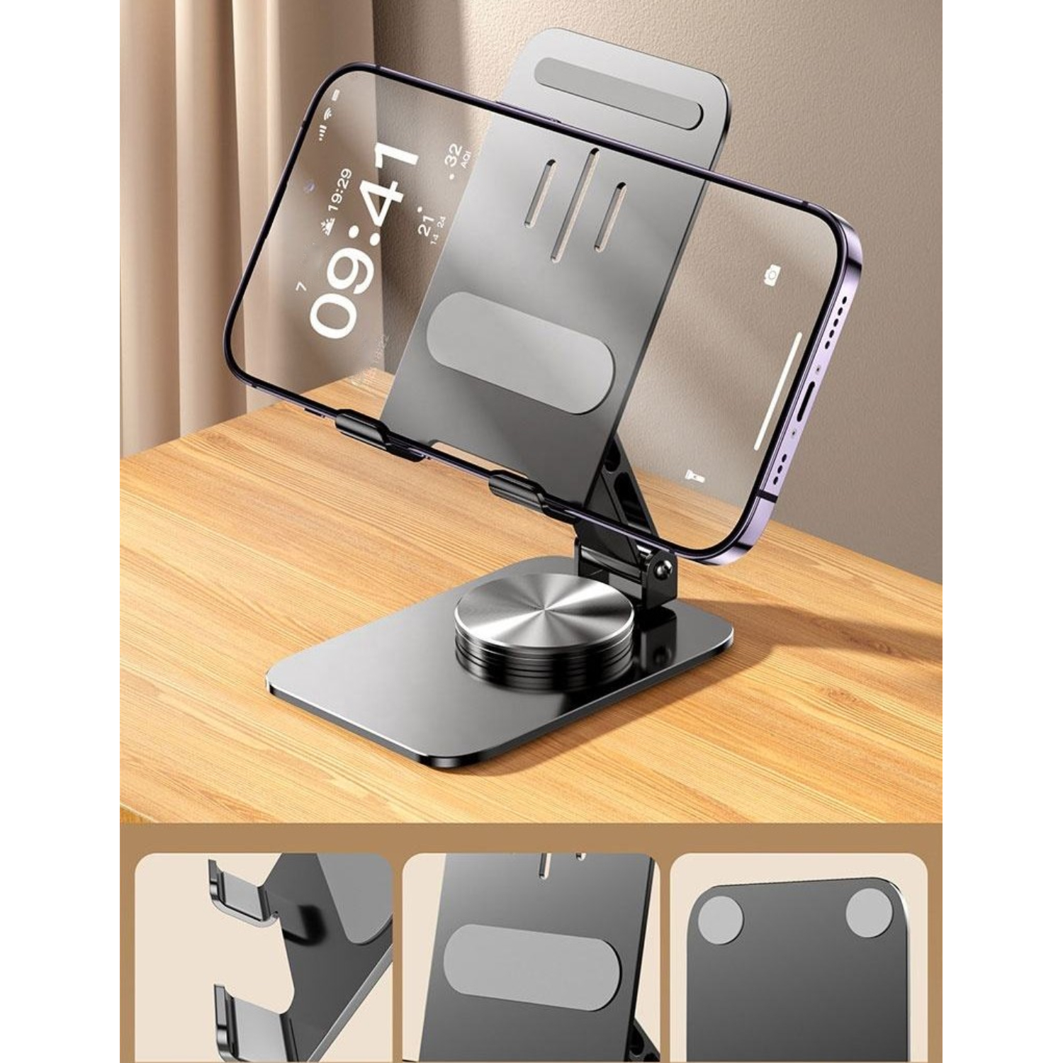 360 Degree Swivel Base Phone Holder Stand 10