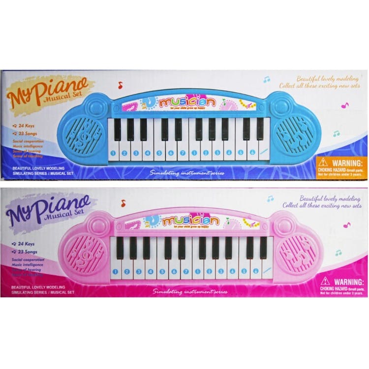 Kid's Musical Keyboards - 8 Prerecorded Songs 24 Keys Battery Operated 2