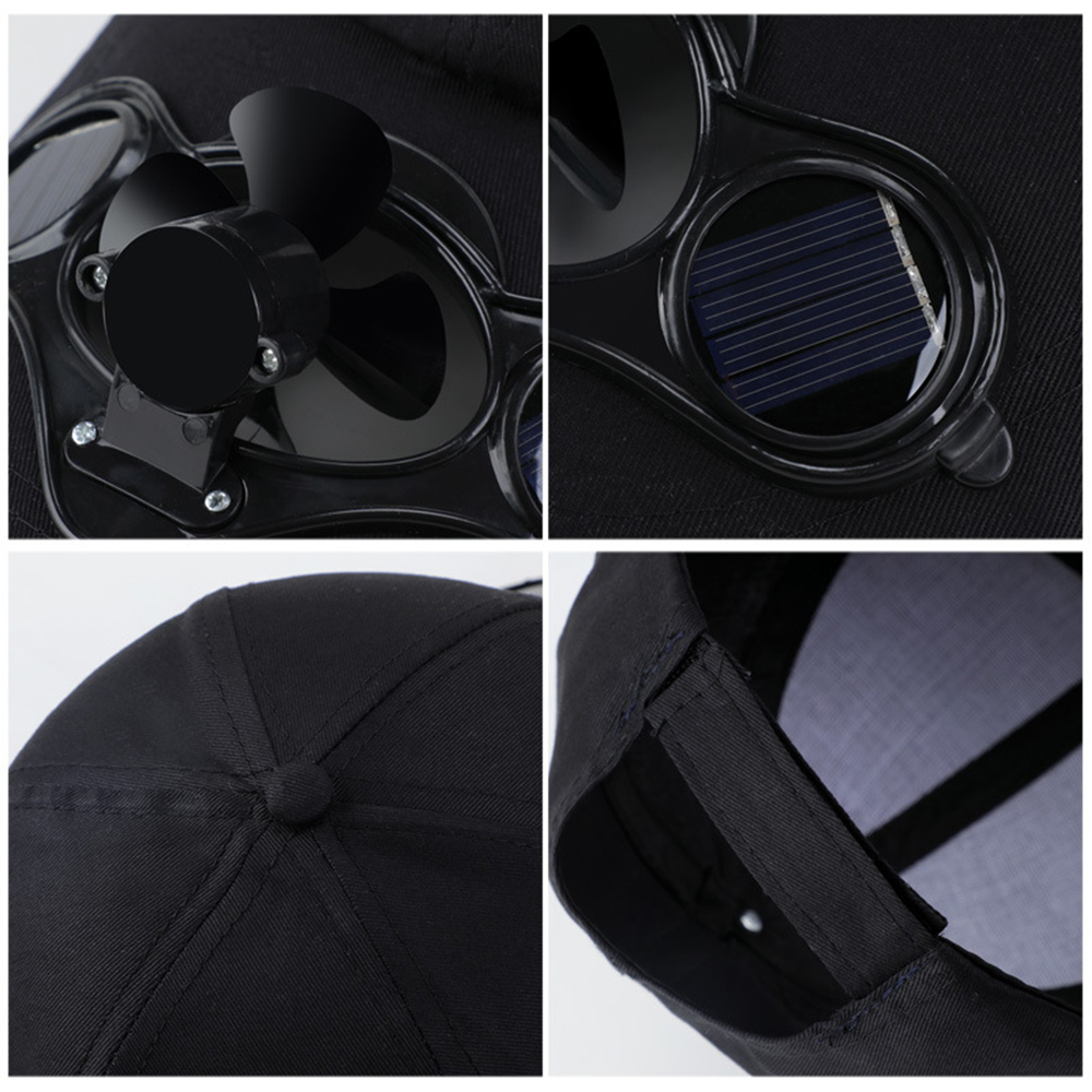 Solar Power Cooling Fan Baseball Cap 4