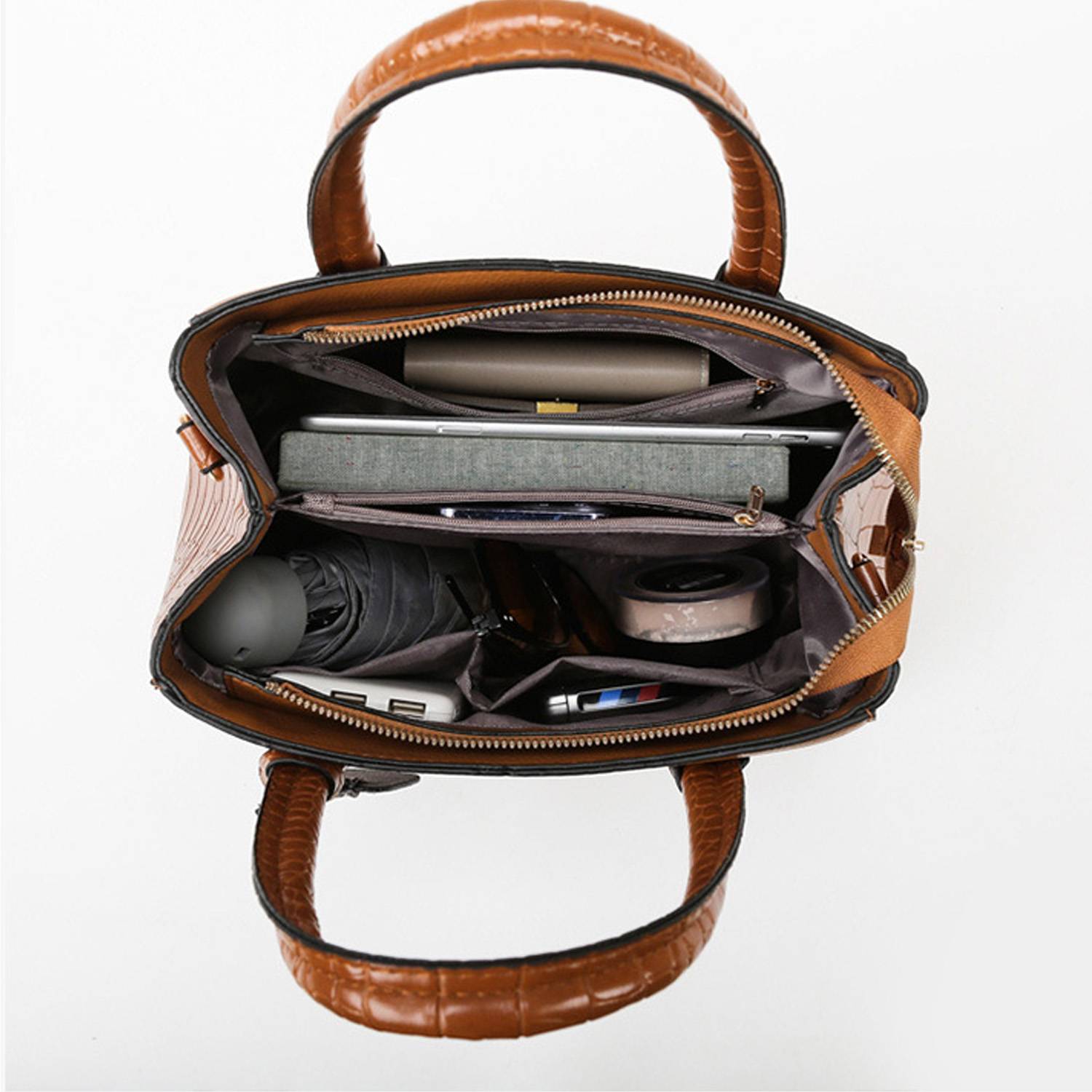 3 in 1 Pu Leather Popular Classic one-shoulder handbag set 7
