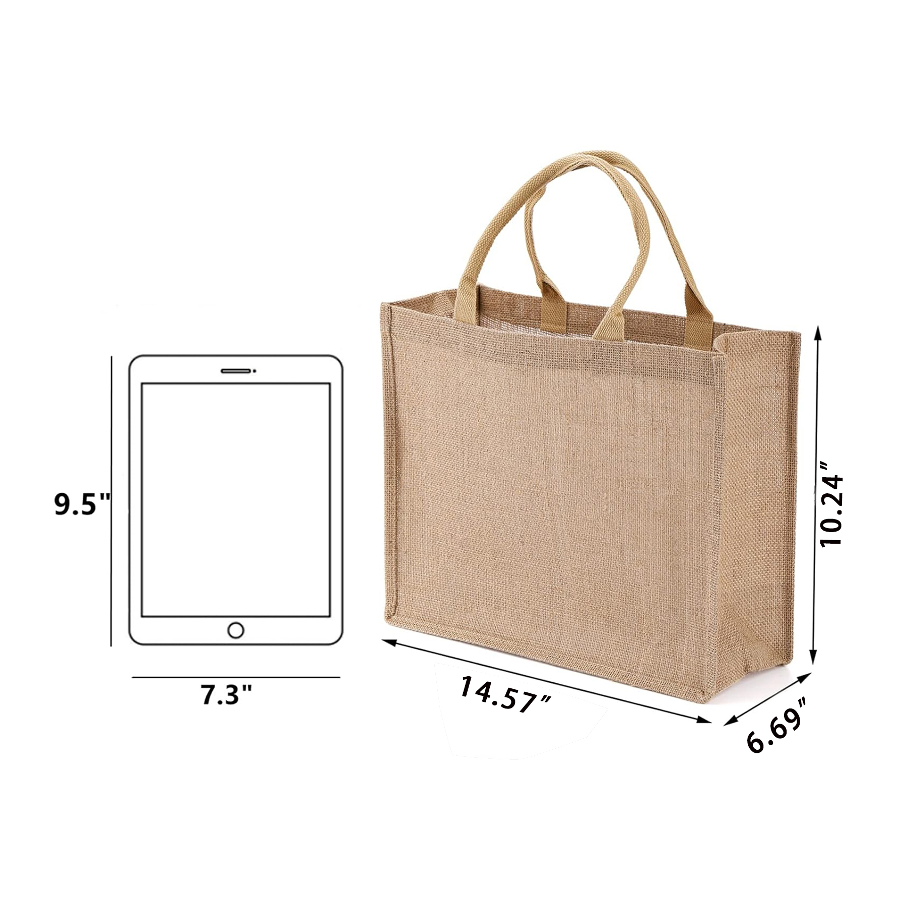 Jute Tote Bag, custom tote bag with logo imprint 3