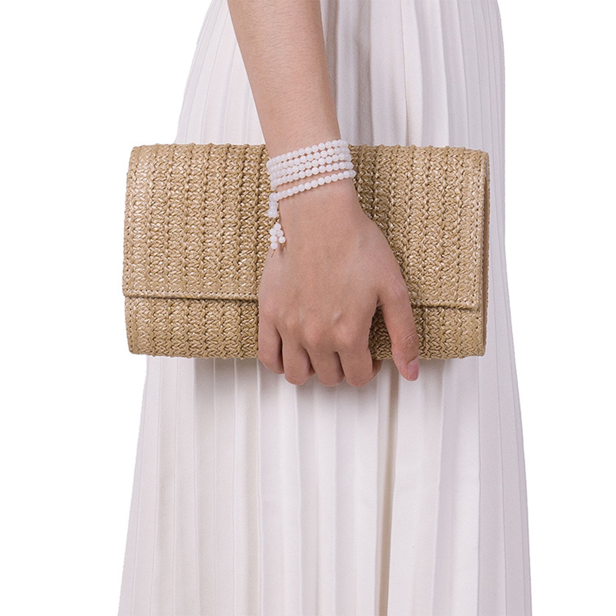 Straw Vacation Style Crossbody Handbag 2