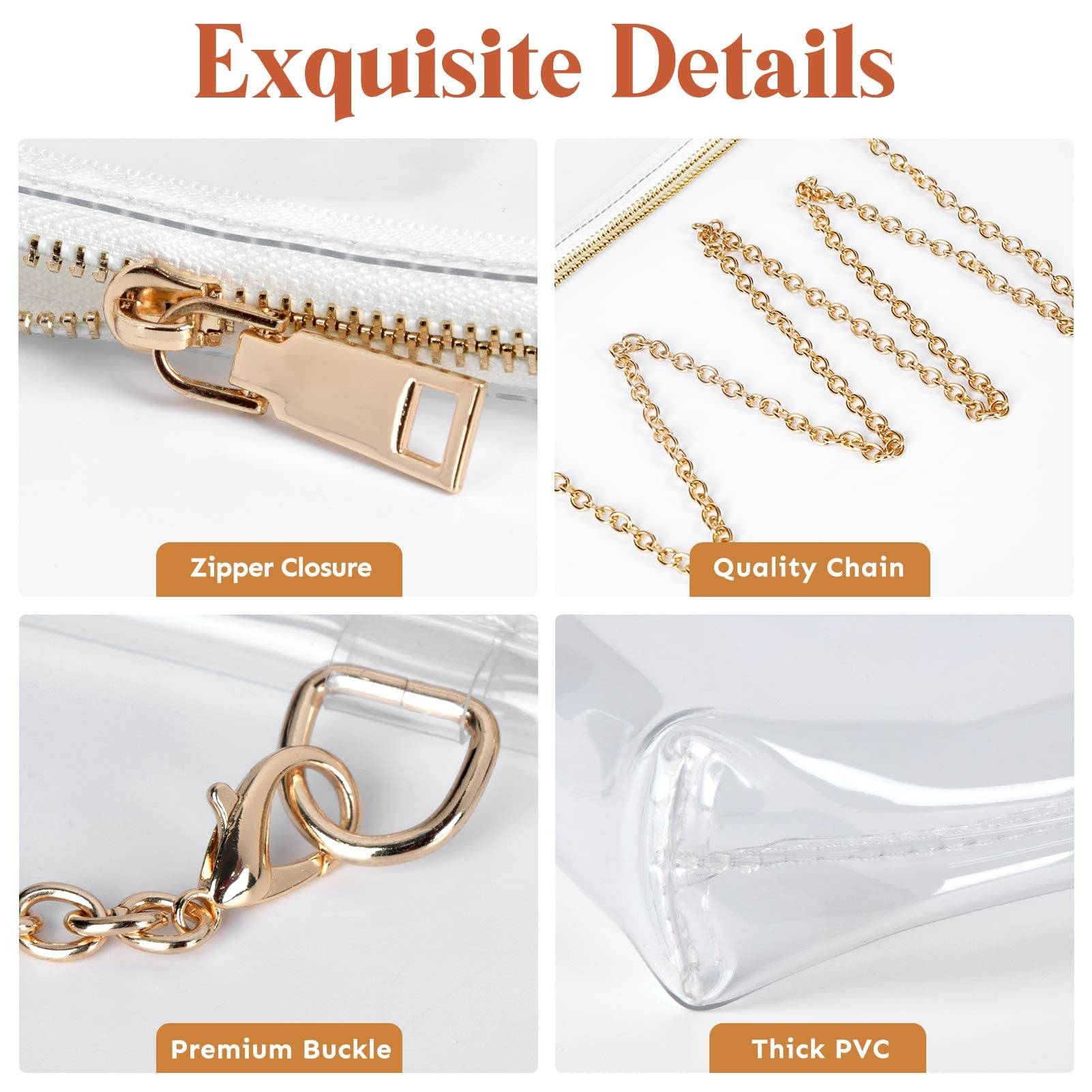 Clear Purse for Women Transparent Crossbody Bag 3
