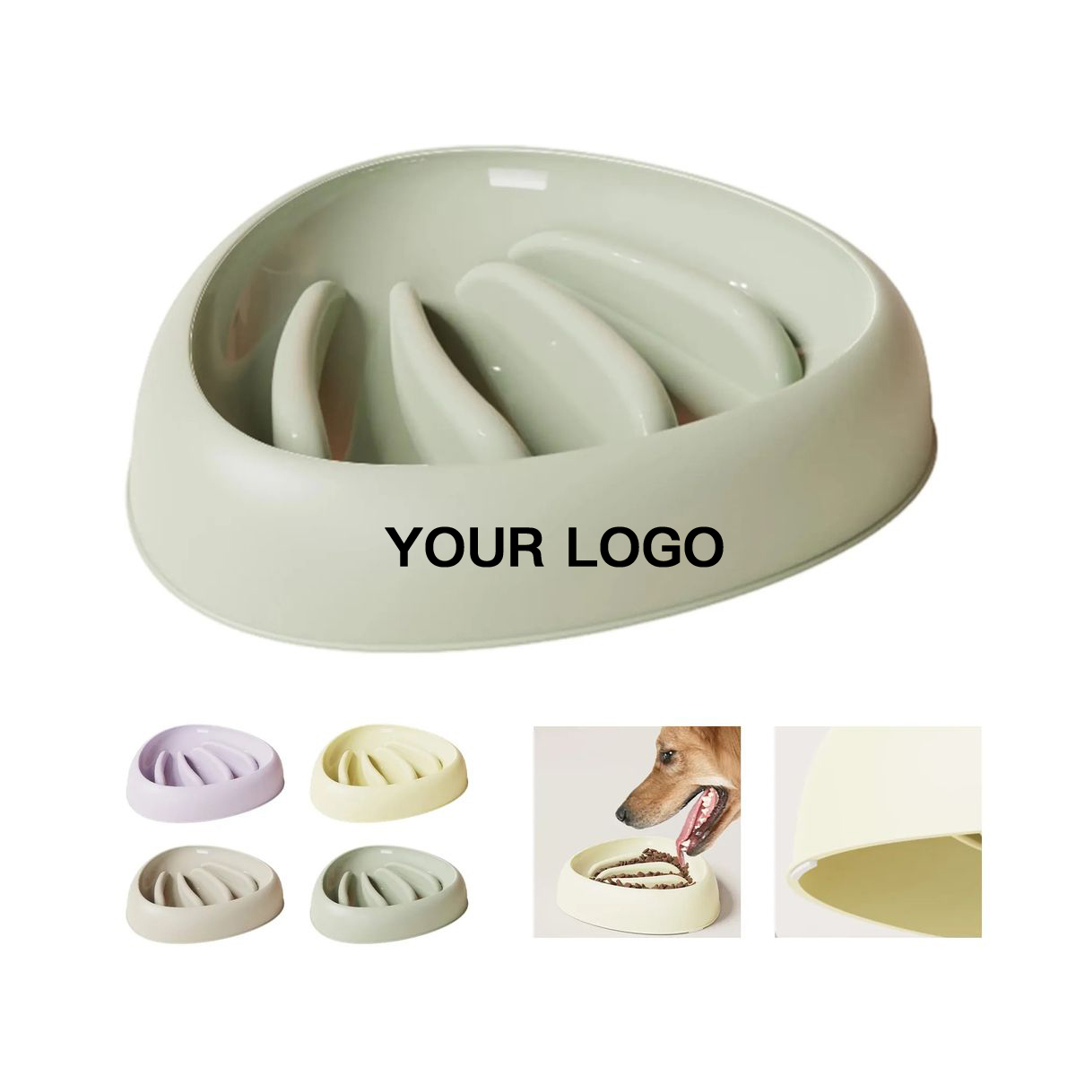 Durable Plastic Pet Bowl with Non Slip Stable Base 2
