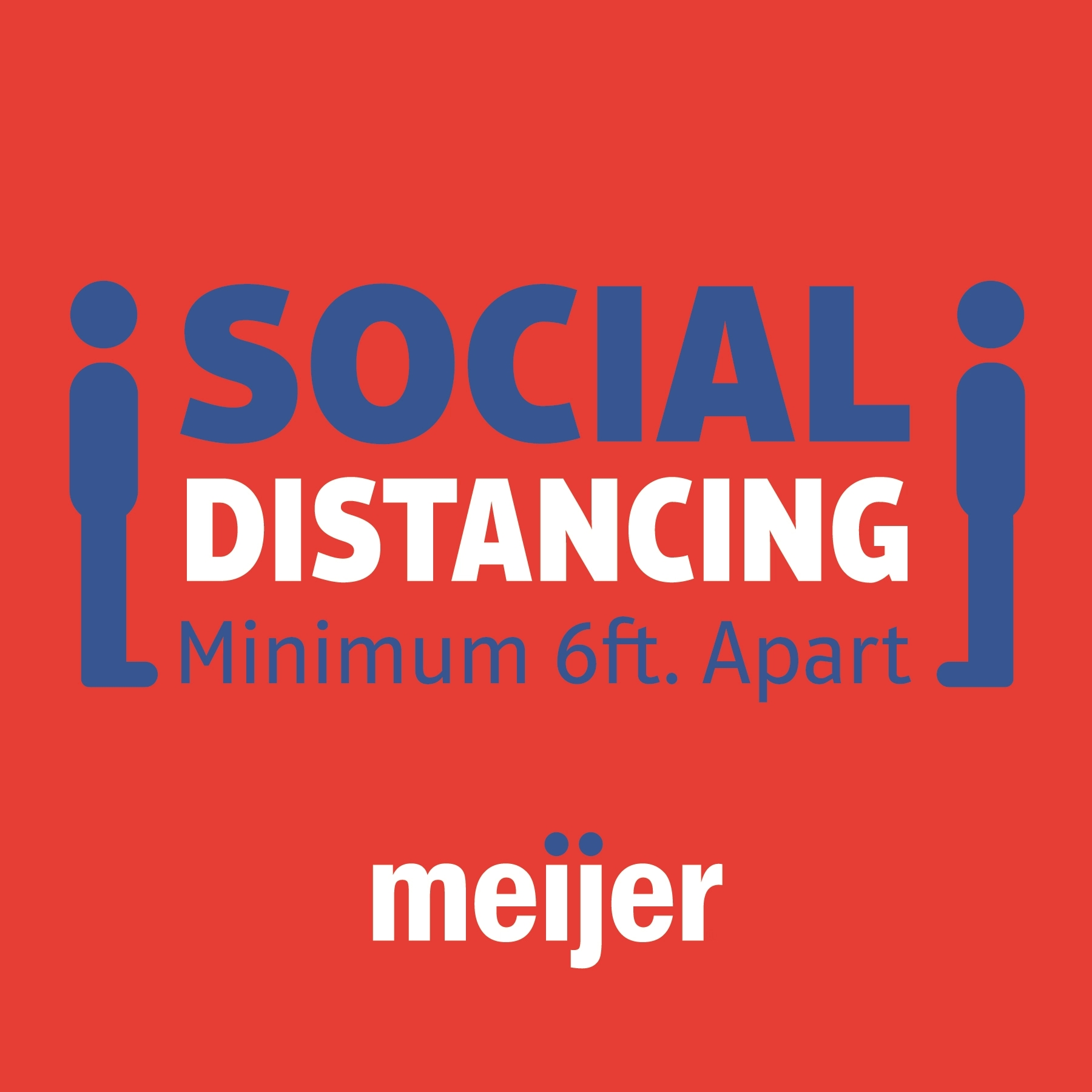 Social Distancing Floor Graphics  Decal 18" round 4