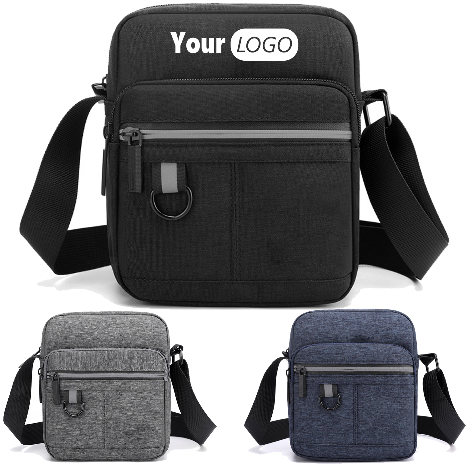 Mini Canvas Portable mobile phone coin Crossbody Bag for Men 6