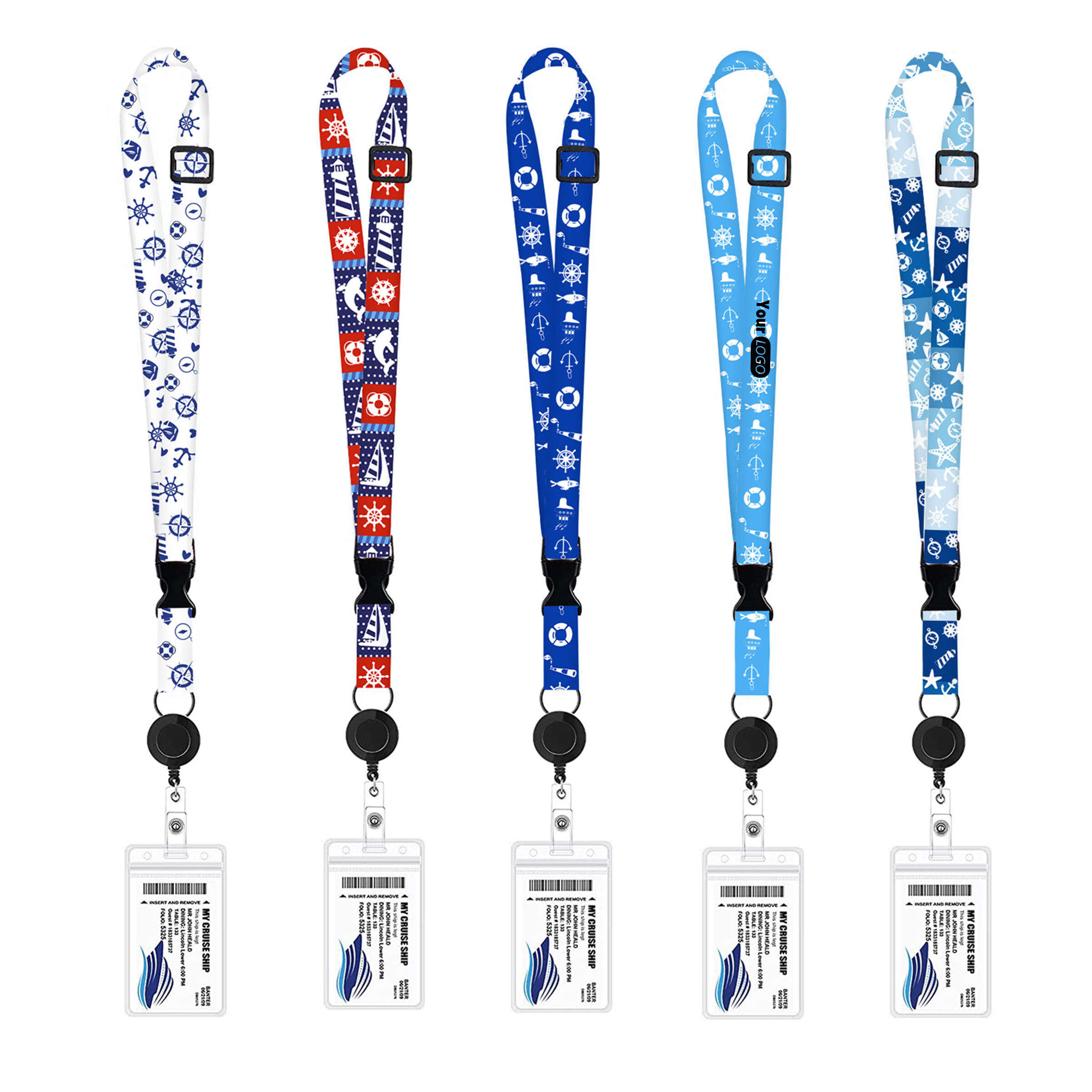 Polyester Stylish And Durable Cruise Lanyard With Id Holder 1