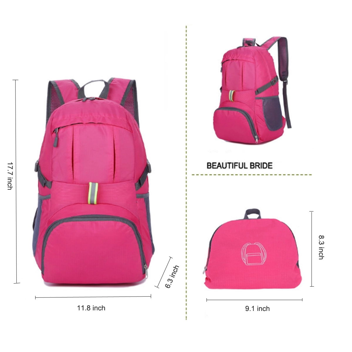 35L Lightweight Daypack Foldable Backpack For Travel 3