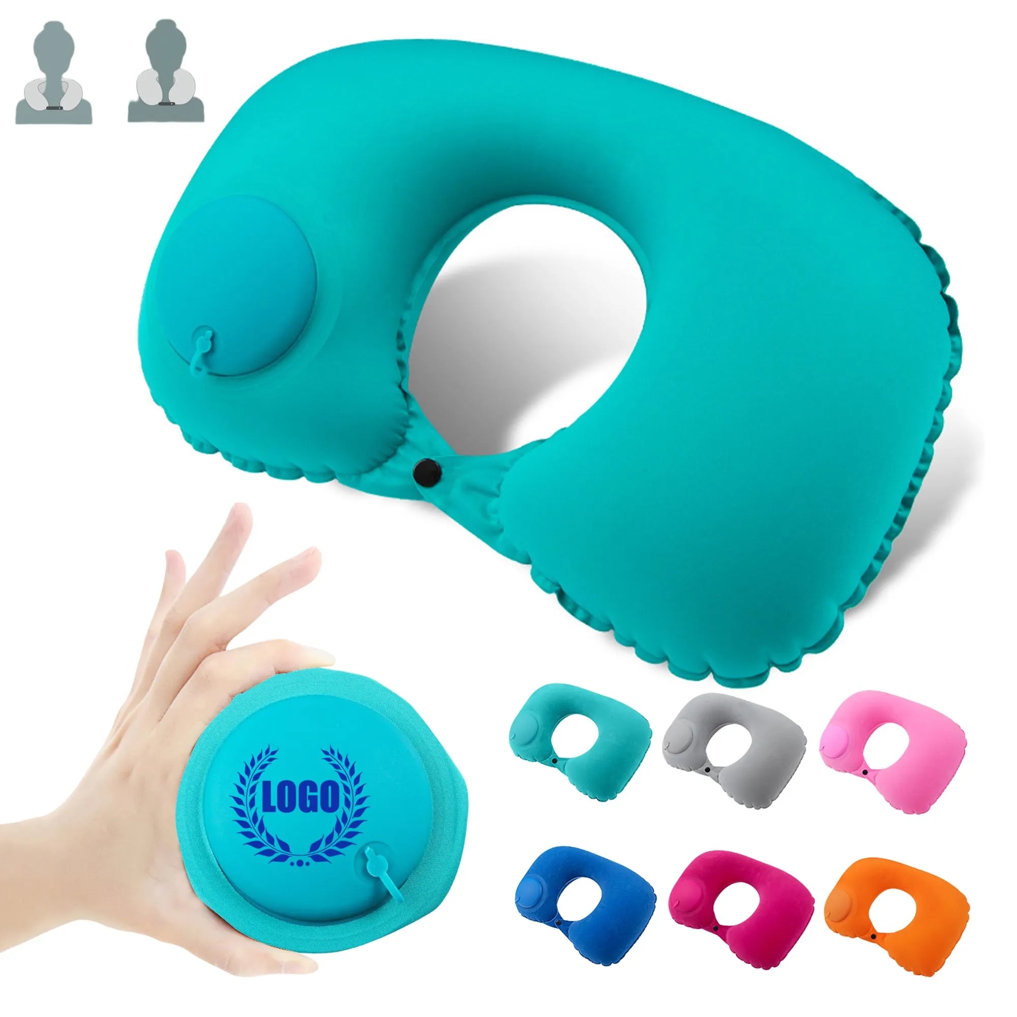 Inflatable U-shaped Pillow Travel Essential 2