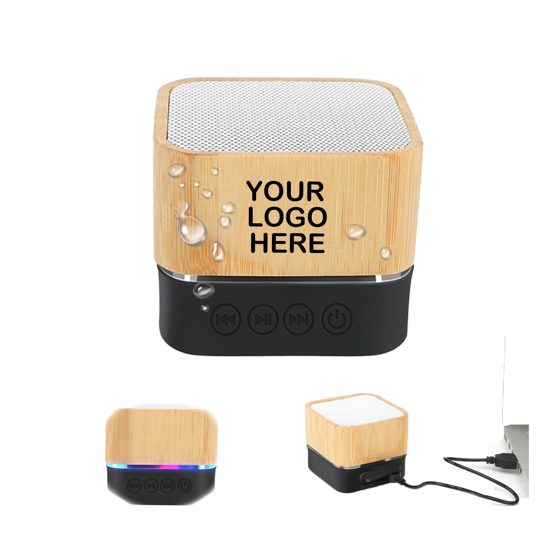 Waterproof Bamboo Wireless Speaker