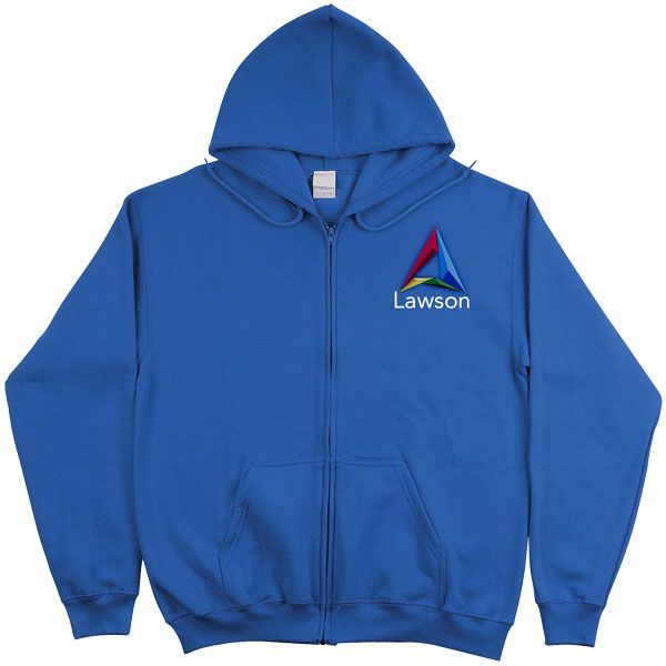 ZIPPERED HOODIE 50/50 EMBROIDERED 15