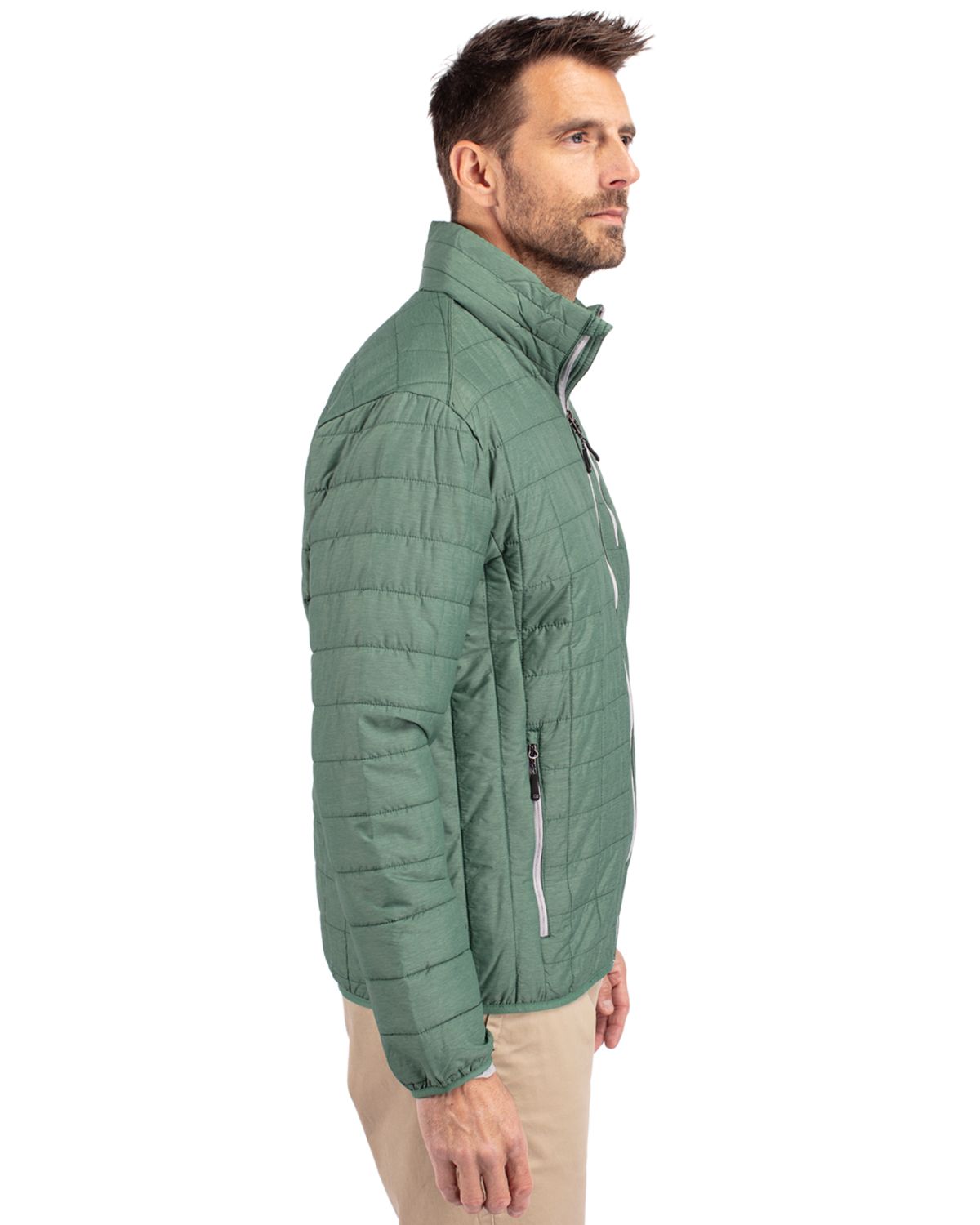 Cutter & Buck Rainier Recycled Insulated Puffer Mens Full Zip Jacket 87