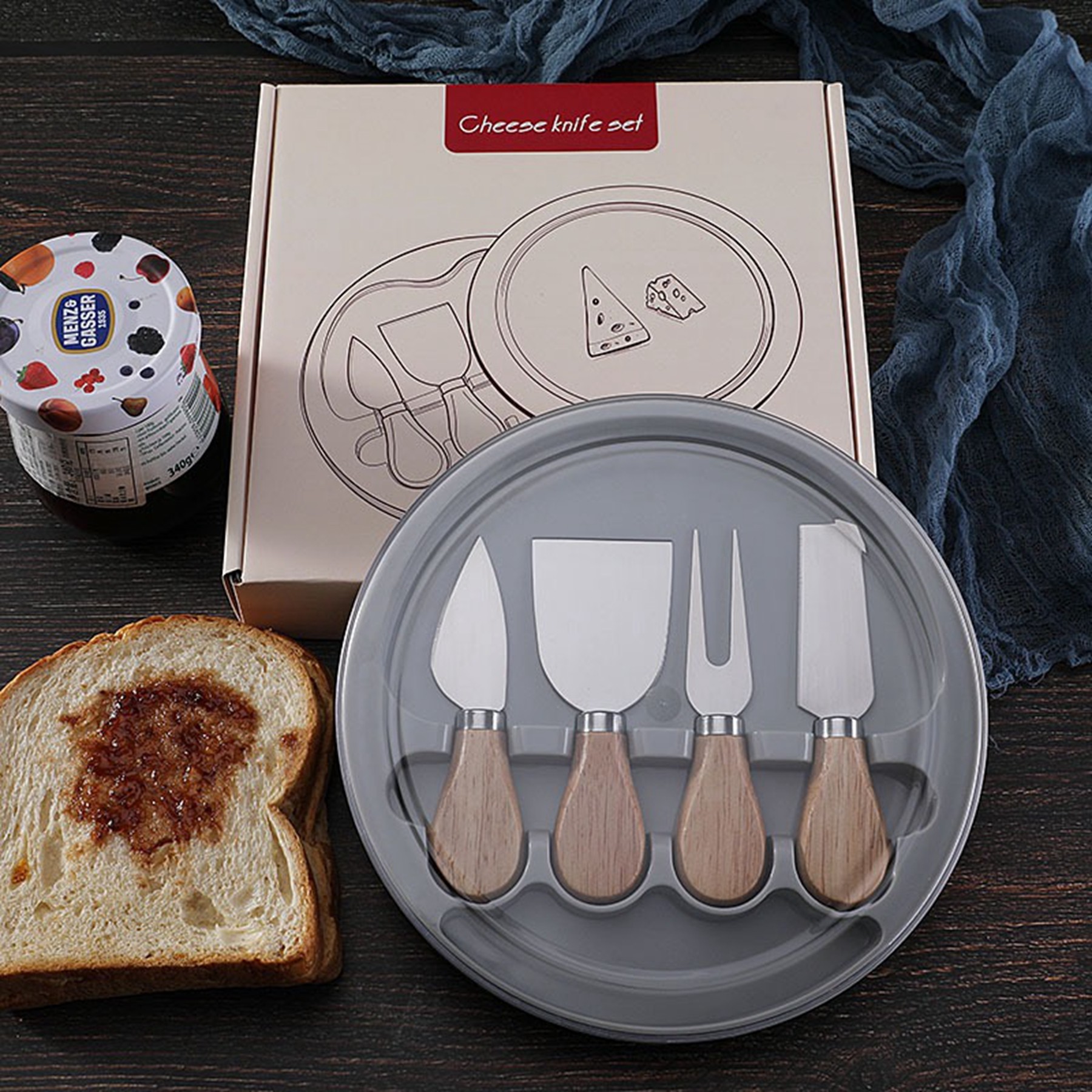 Stainless Steel Cheese 4 Knife Set 5