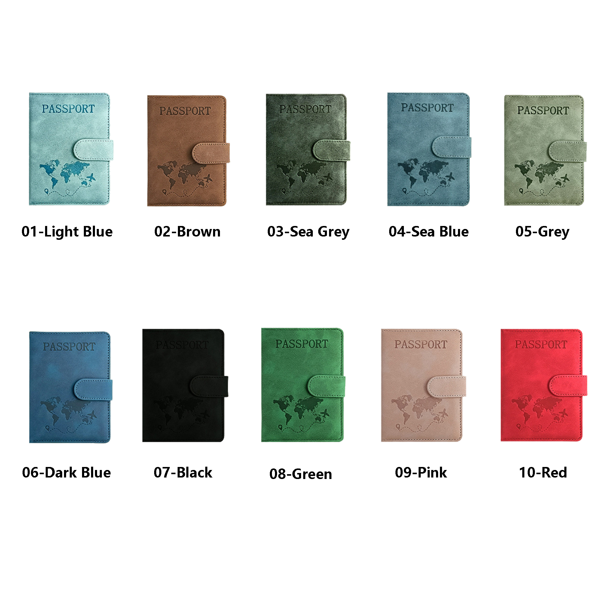 RFID-Blocking Leather Passport Holder with SIM Card Slots - Travel Organizer with Secure Suction Fa 4