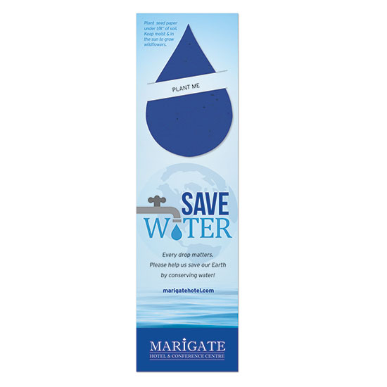 Water Conservation Plantable Droplet Bookmarks 3