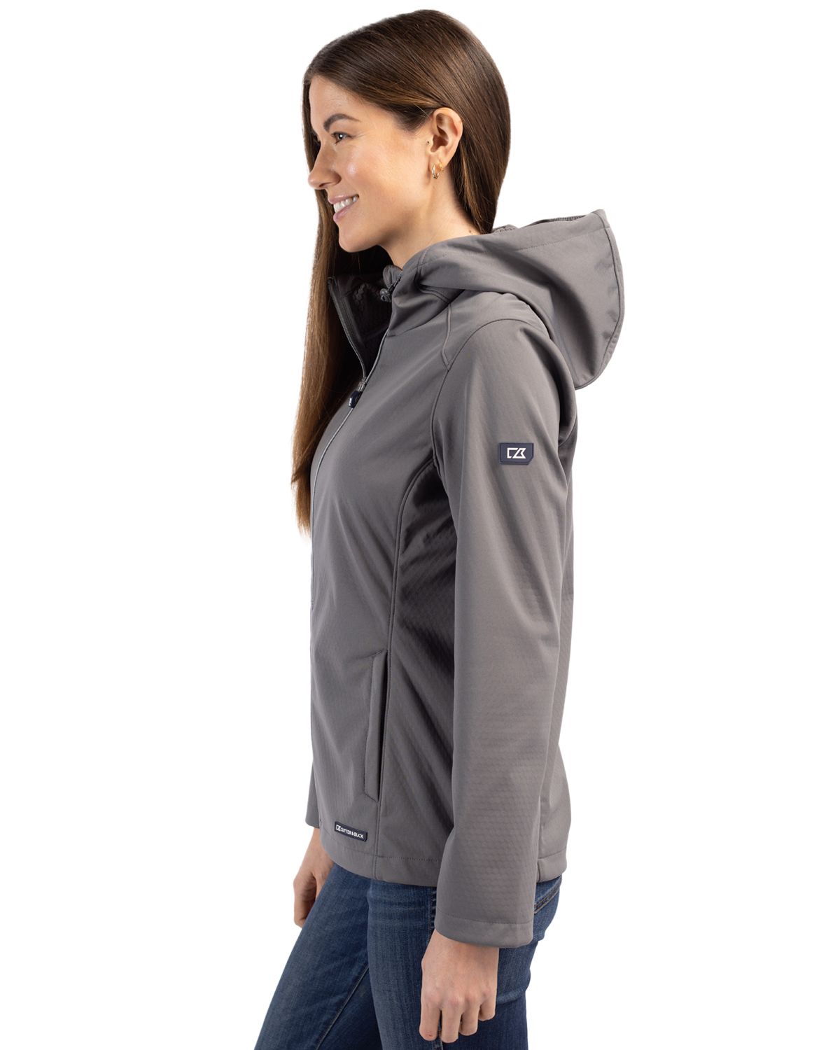 Cutter & Buck Evoke Recycled Honeycomb Fleece Womens Full Zip Jacket 43