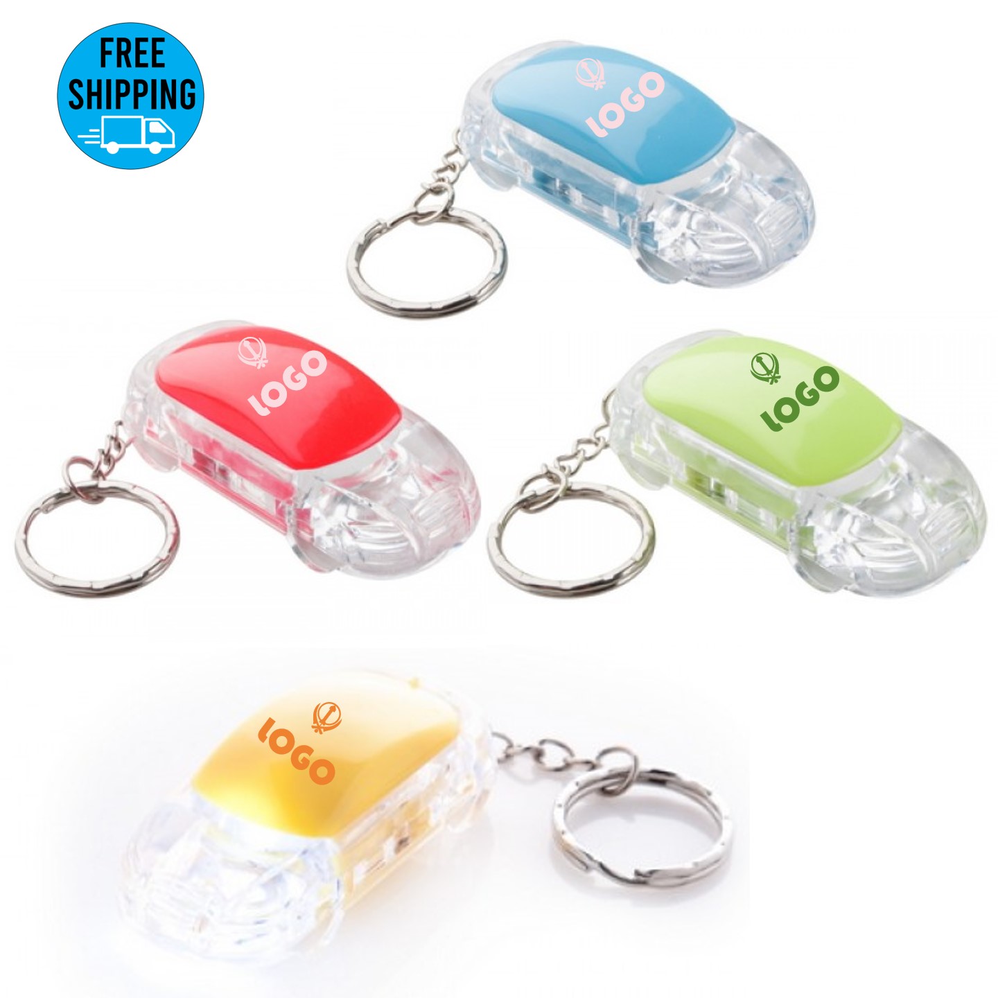 LED car shape flashlight keychain 2