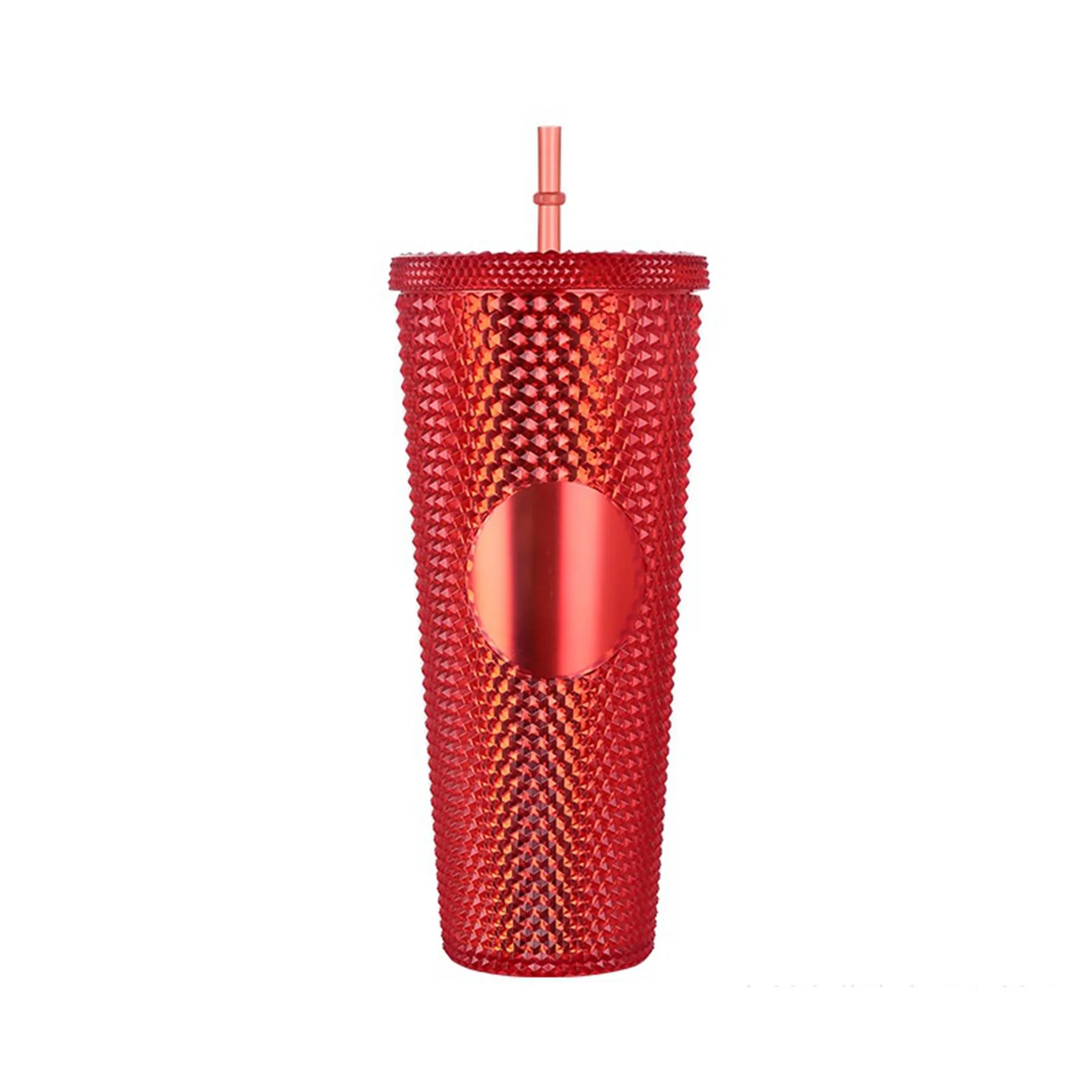 24 Oz. Plastic Magic Color Double Wall Tumbler with Straw 8