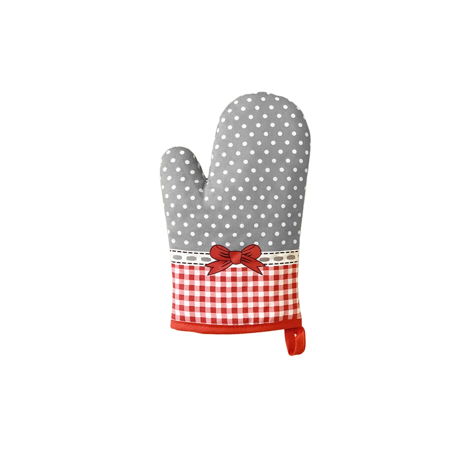 Country Style Cotton Oven Mitts - Heat Resistant and Durable 1