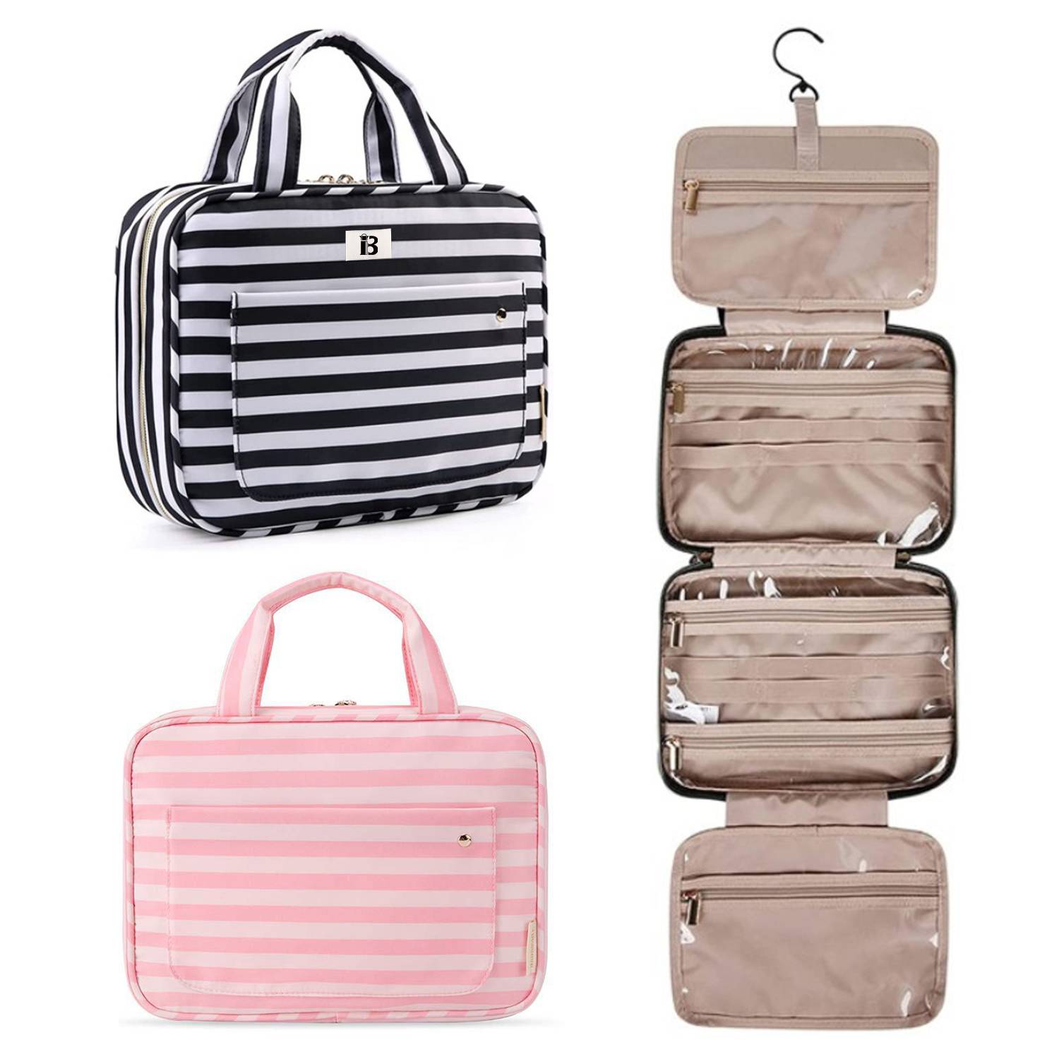 Large Capacity Toiletry Bag with Hanging Hook 2