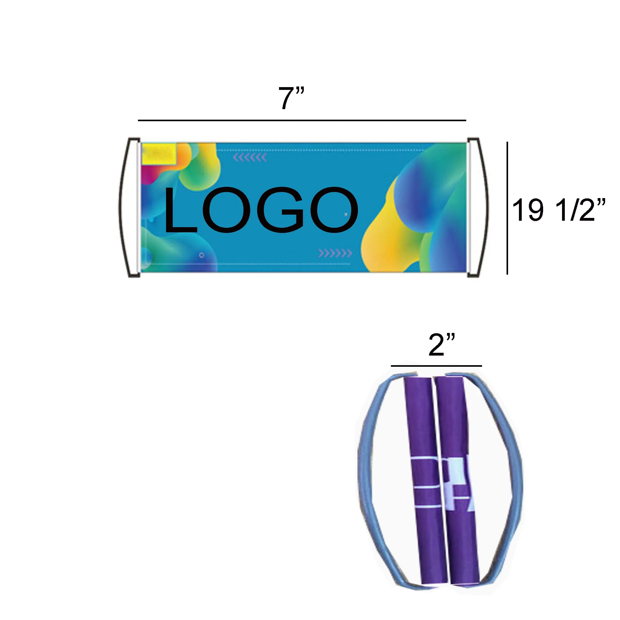 Full Color Spot Retractable Rolling Hand Banner 3