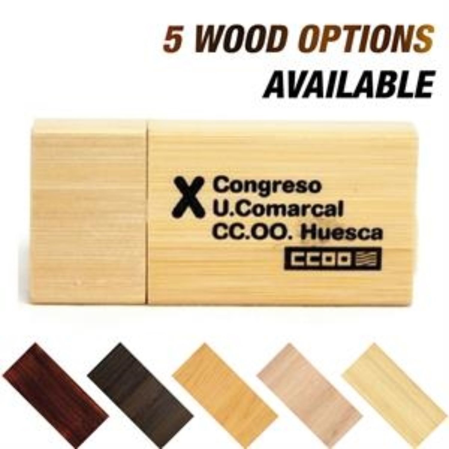 Rectangular Wooden USB Flash Drives with Magnetic Closure 3