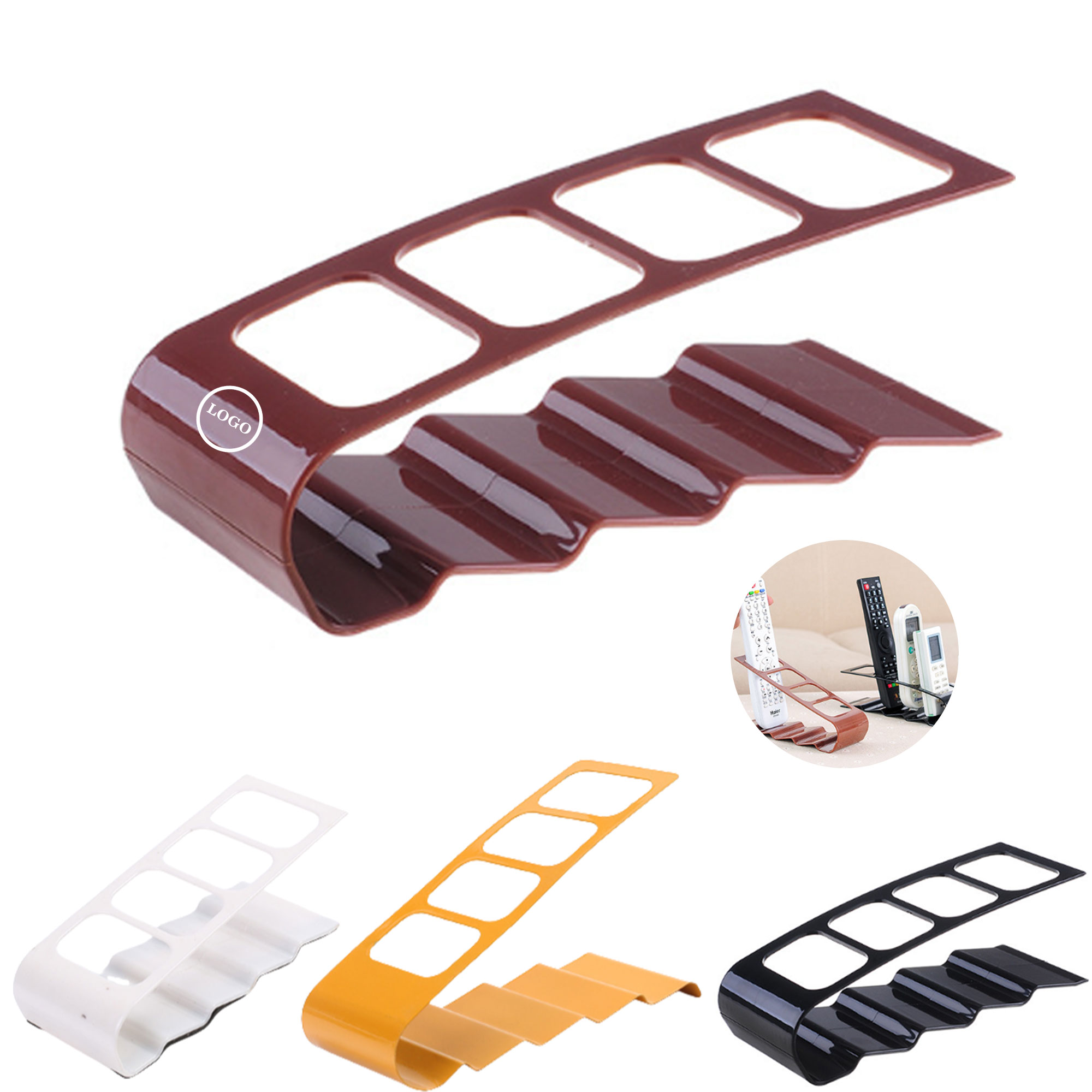 Four-Slot Plastic Remote Organizer for Home 2