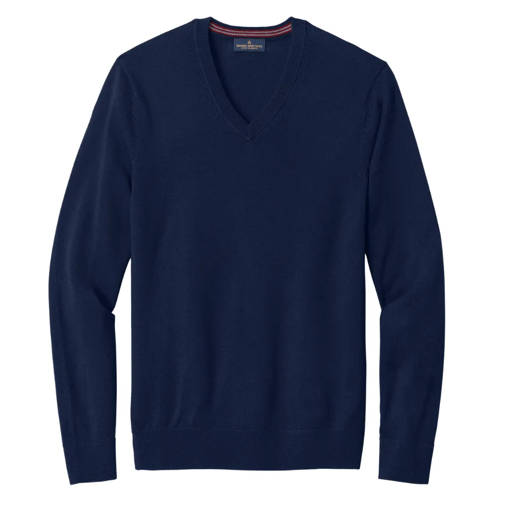 Brooks Brothers (R) Washable Merino V-Neck Sweater 5